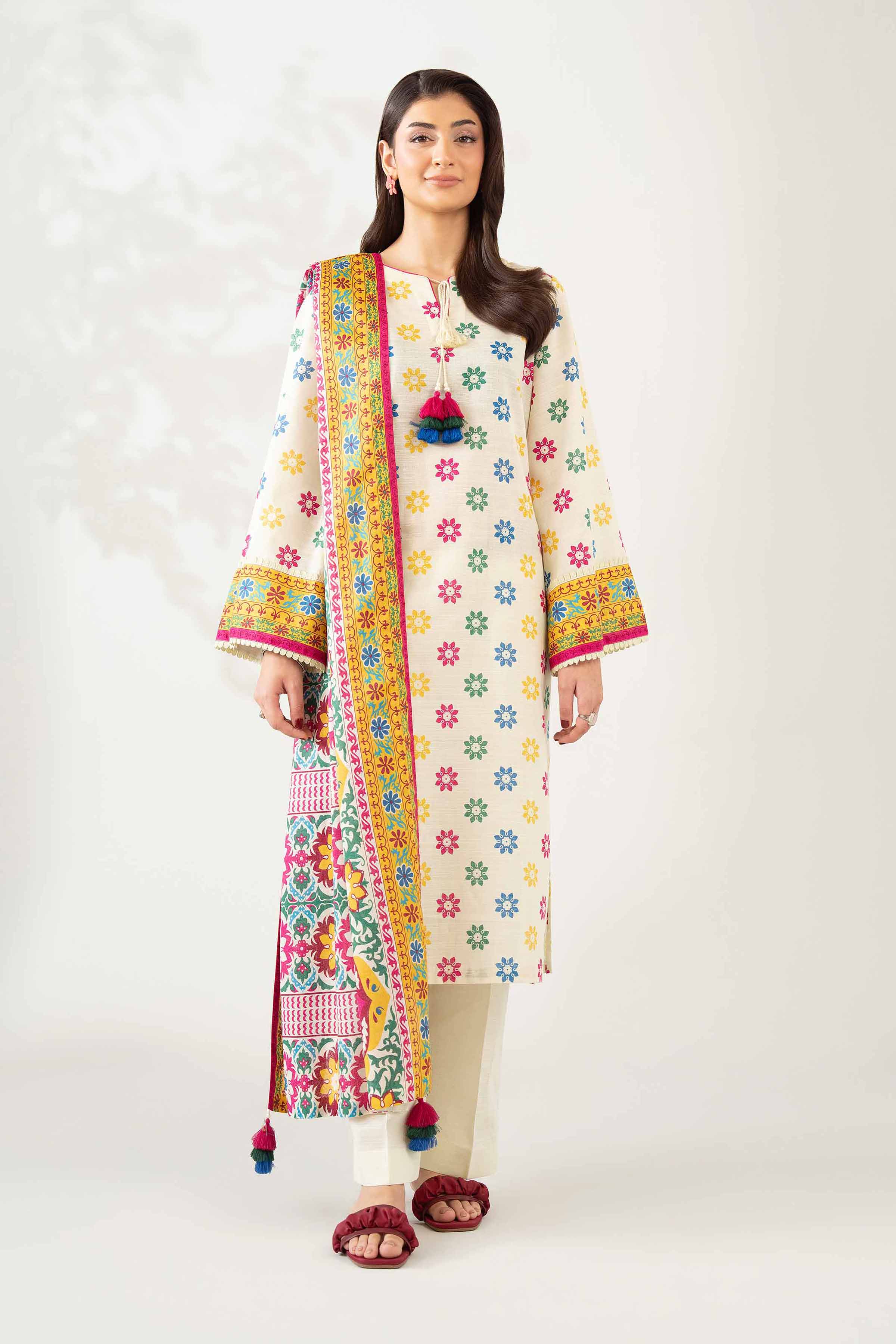 3 Piece - Printed Suit - 42502947 for Women - Unstitched Collection | Nishat | Shop Online