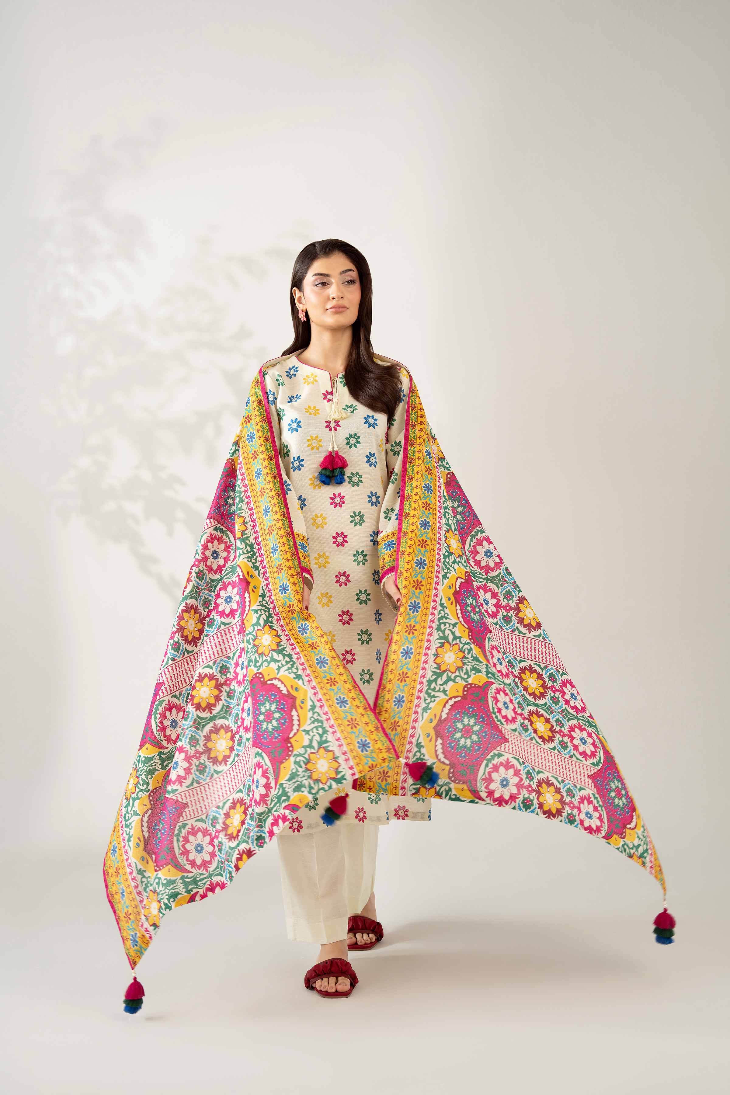 3 Piece - Printed Suit - 42502947 for Women - Unstitched Collection | Nishat | Shop Online