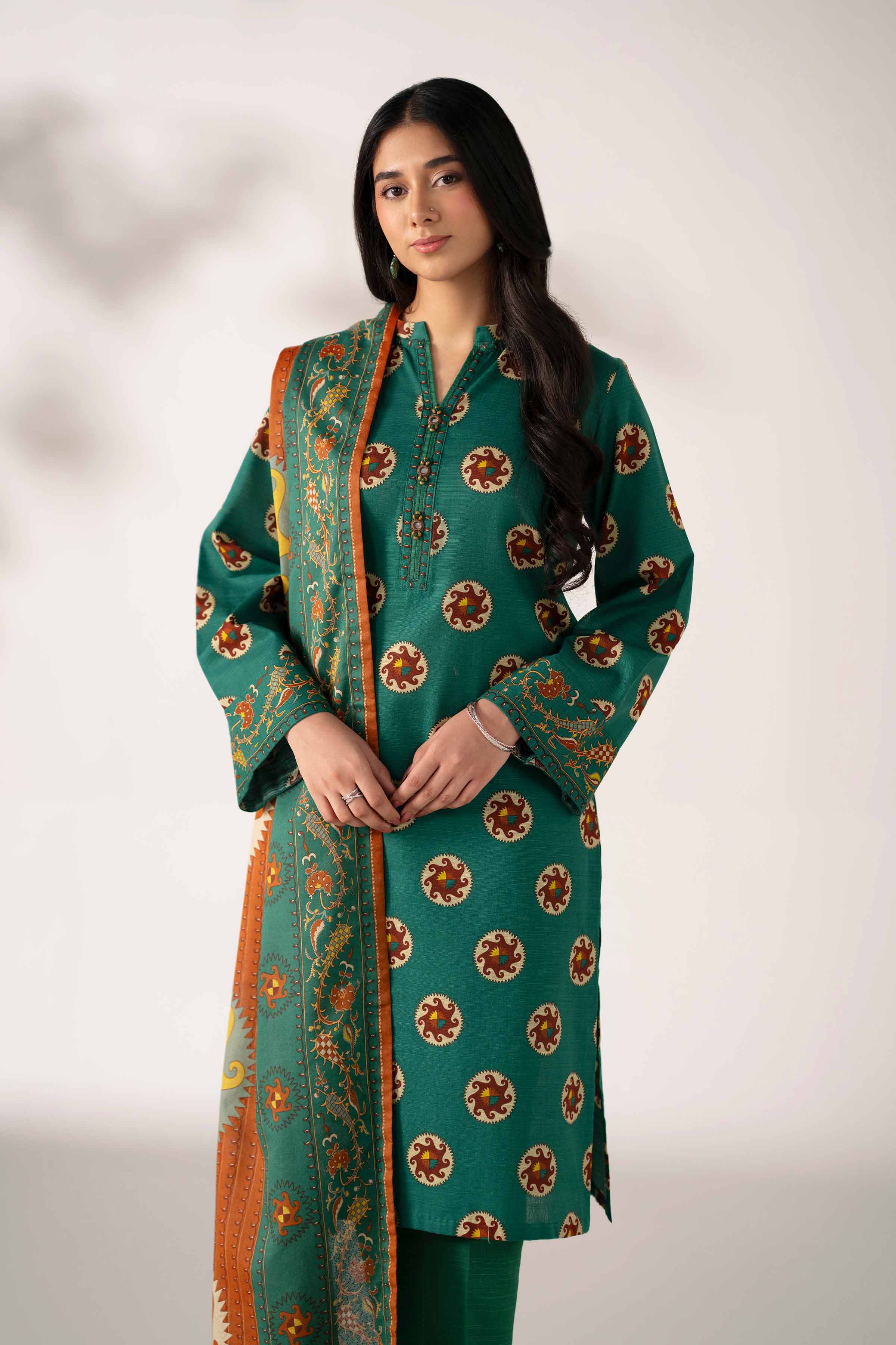 3 Piece - Printed Suit - 42502949 for Women - Unstitched Collection | Nishat | Shop Online