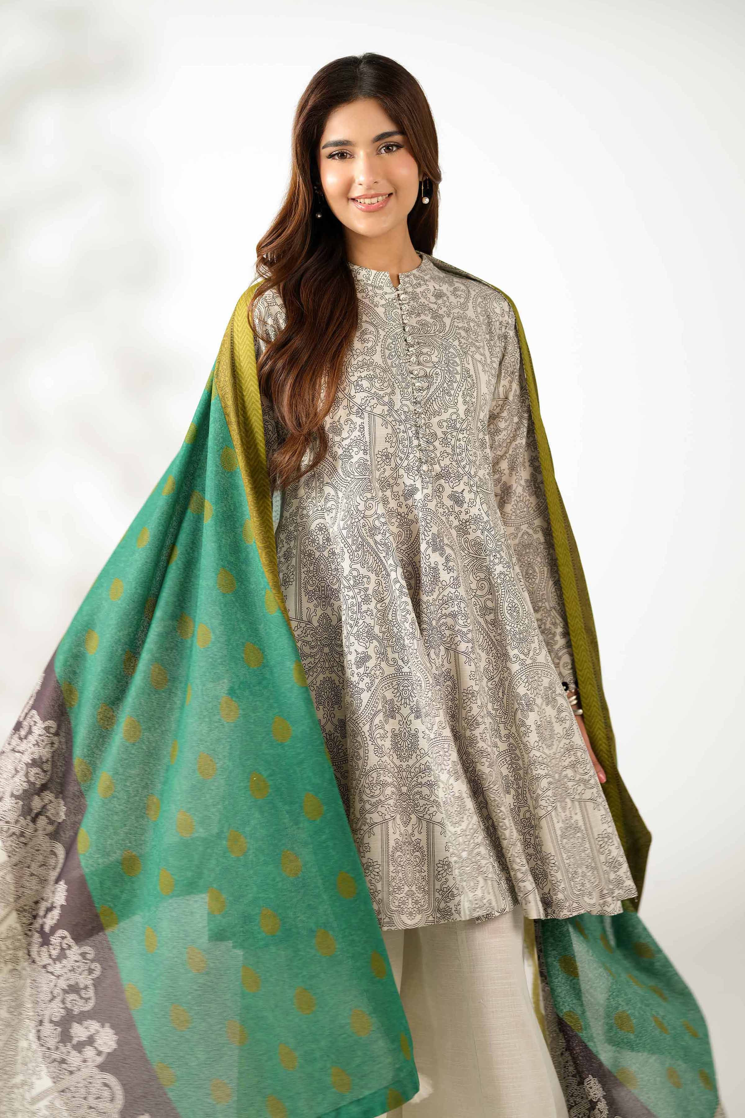3 Piece - Printed Suit - 42502950 for Women - Unstitched Collection | Nishat | Shop Online