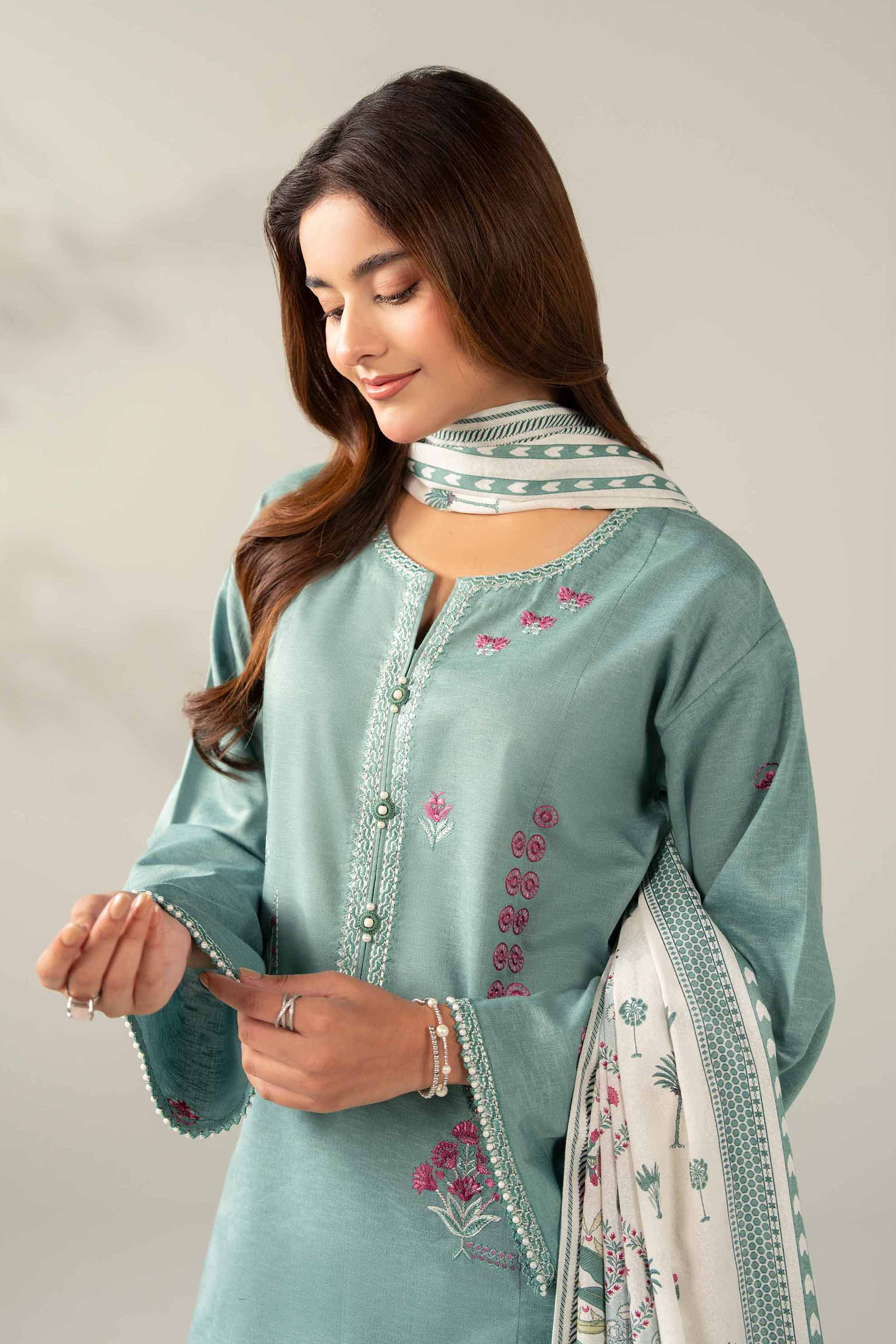 3 Piece - Embroidered Suit - 42502954 for Women - Unstitched Collection | Nishat | Shop Online