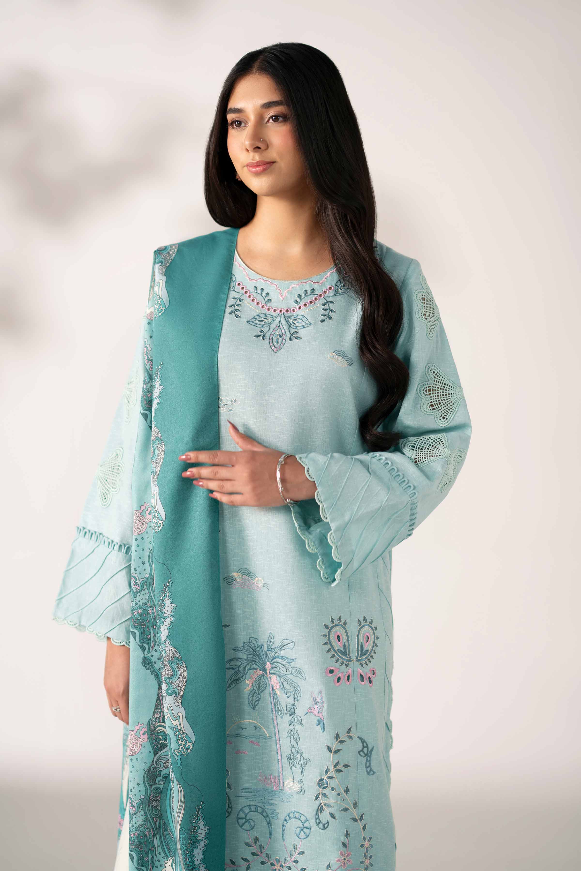 3 Piece - Printed Embroidered Suit - 42502955 for Women - Unstitched Collection | Nishat | Shop Online