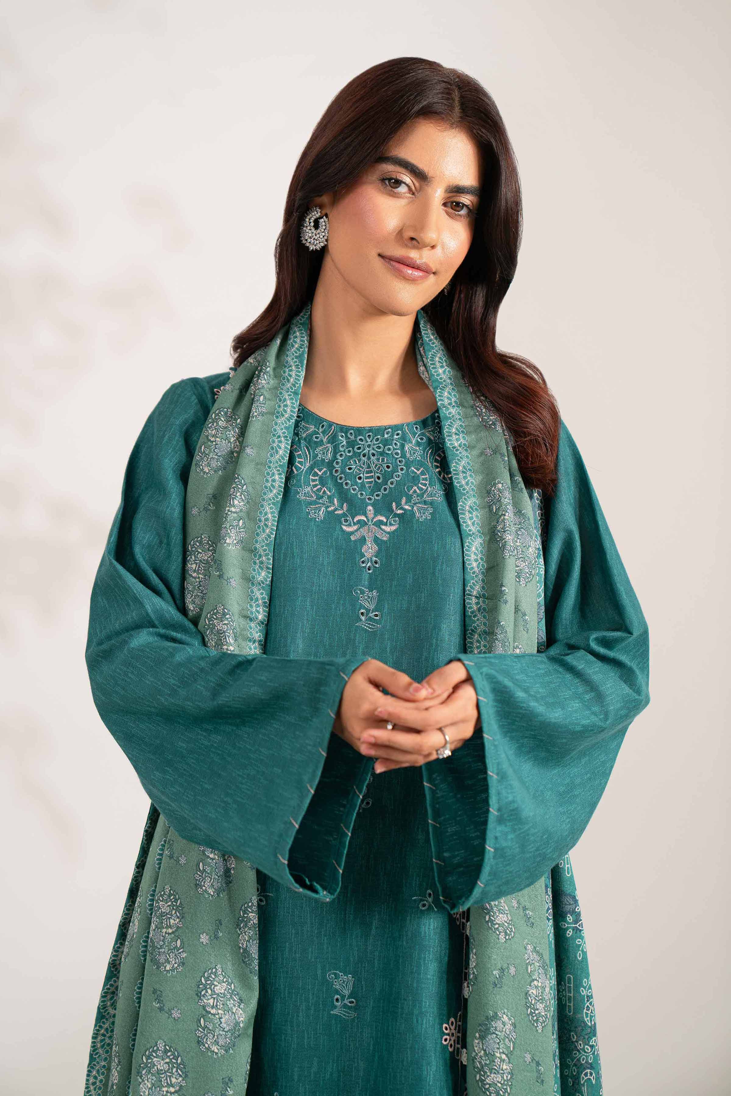 3 Piece - Printed Embroidered Suit - 42502957 for Women - Unstitched Collection | Nishat | Shop Online