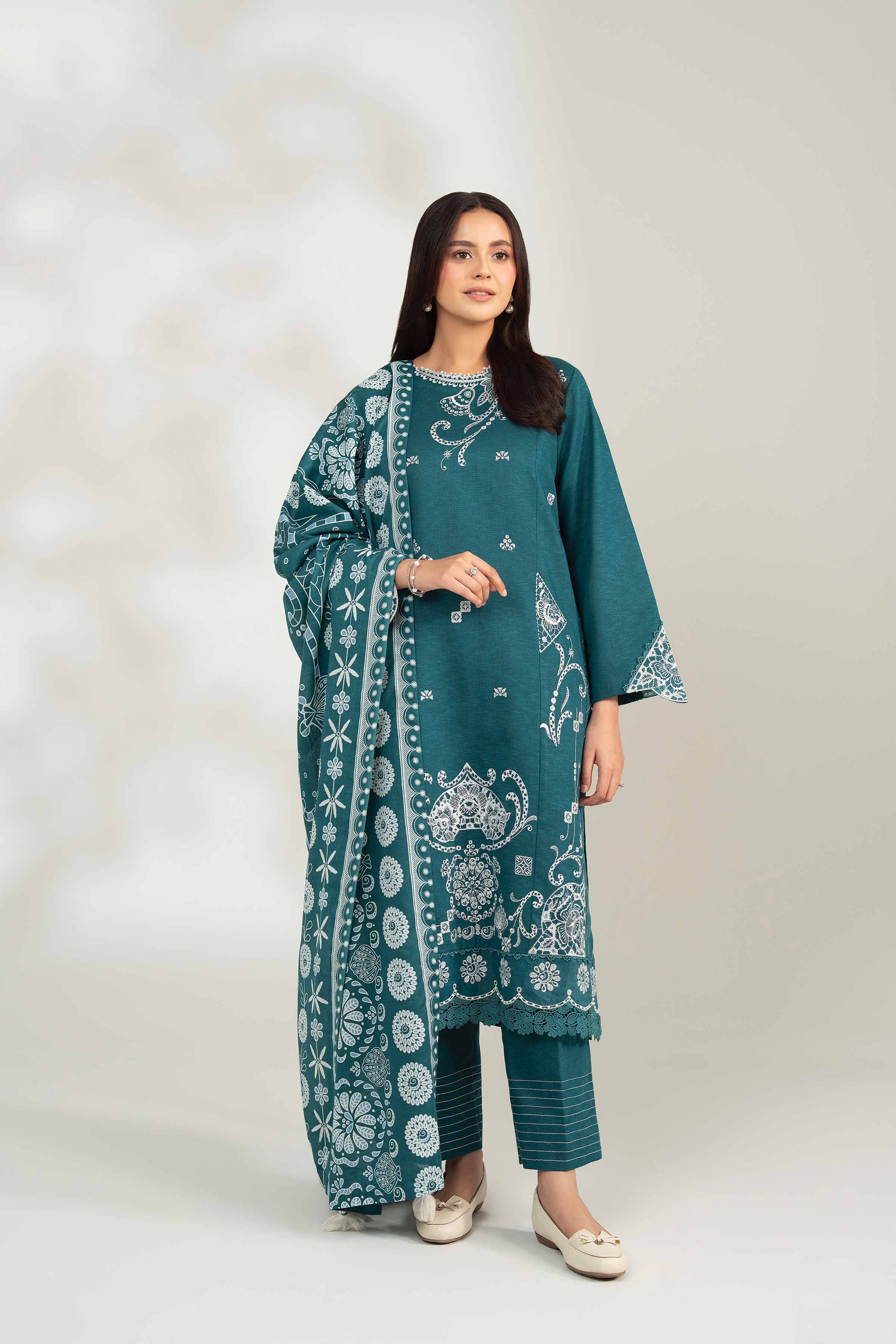 3 Piece - Embroidered Suit - 42502960 for Women - Unstitched Collection | Nishat | Shop Online