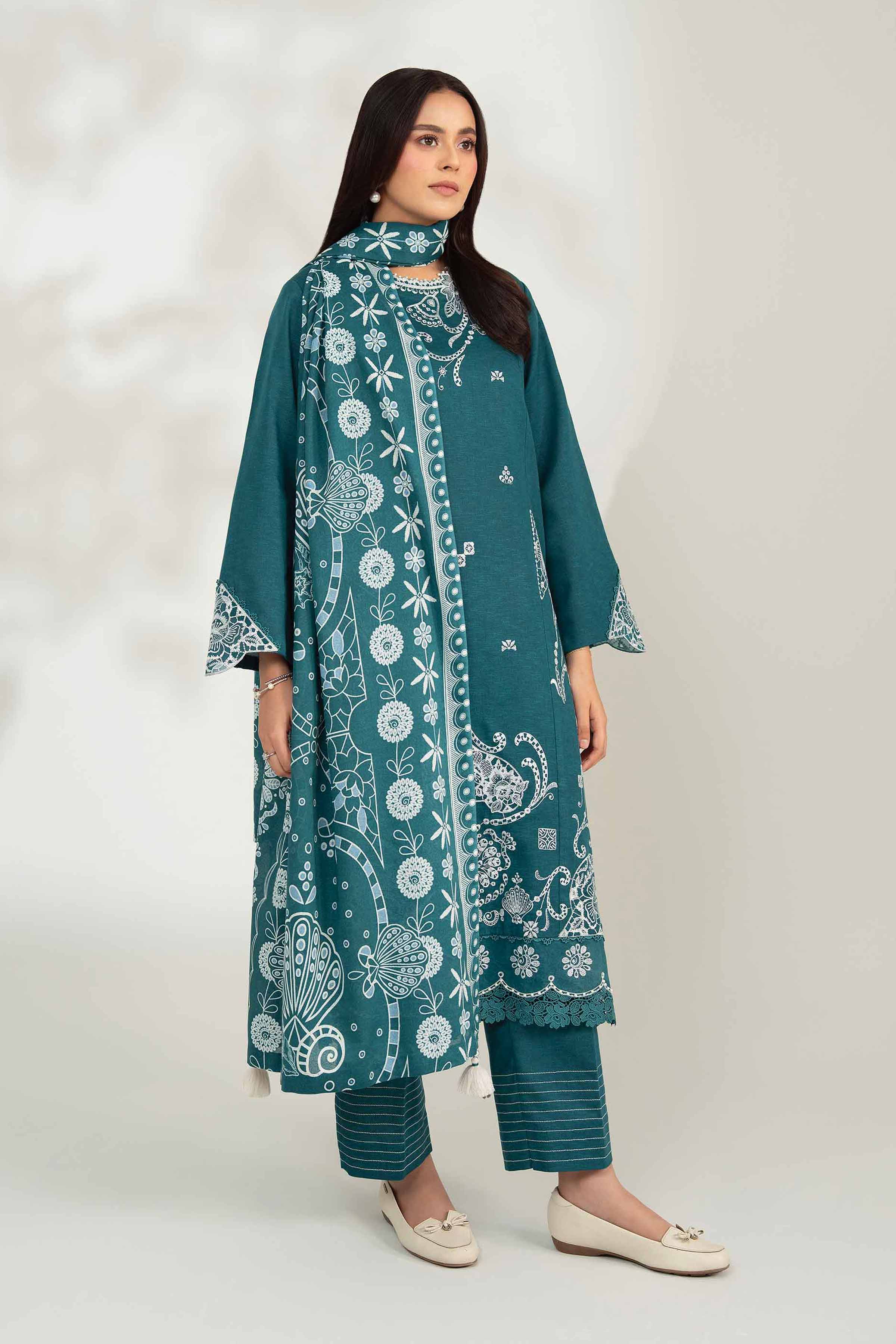 3 Piece - Embroidered Suit - 42502960 for Women - Unstitched Collection | Nishat | Shop Online