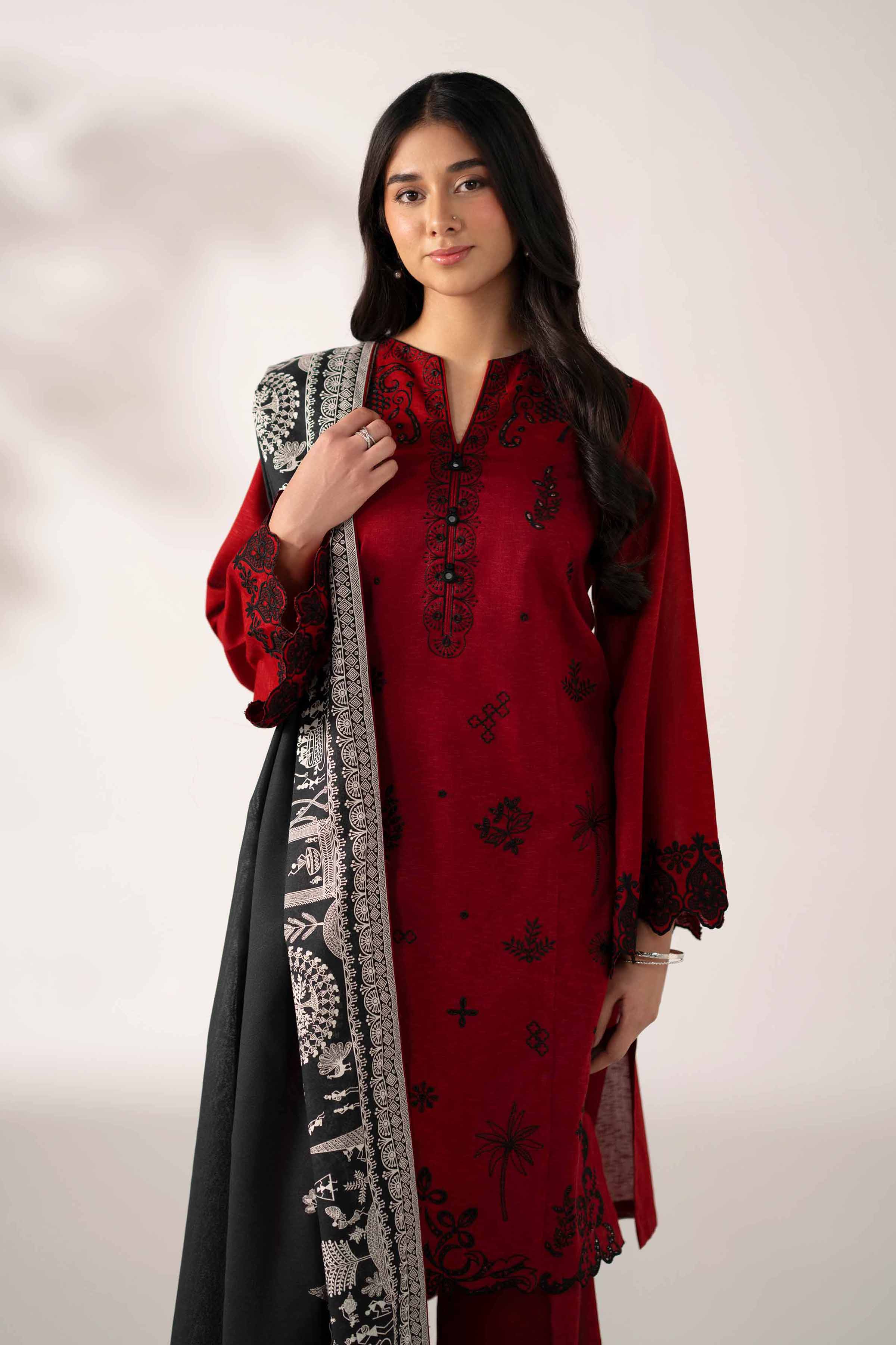 3 Piece - Printed Embroidered Suit - 42502963 for Women - Unstitched Collection | Nishat | Shop Online