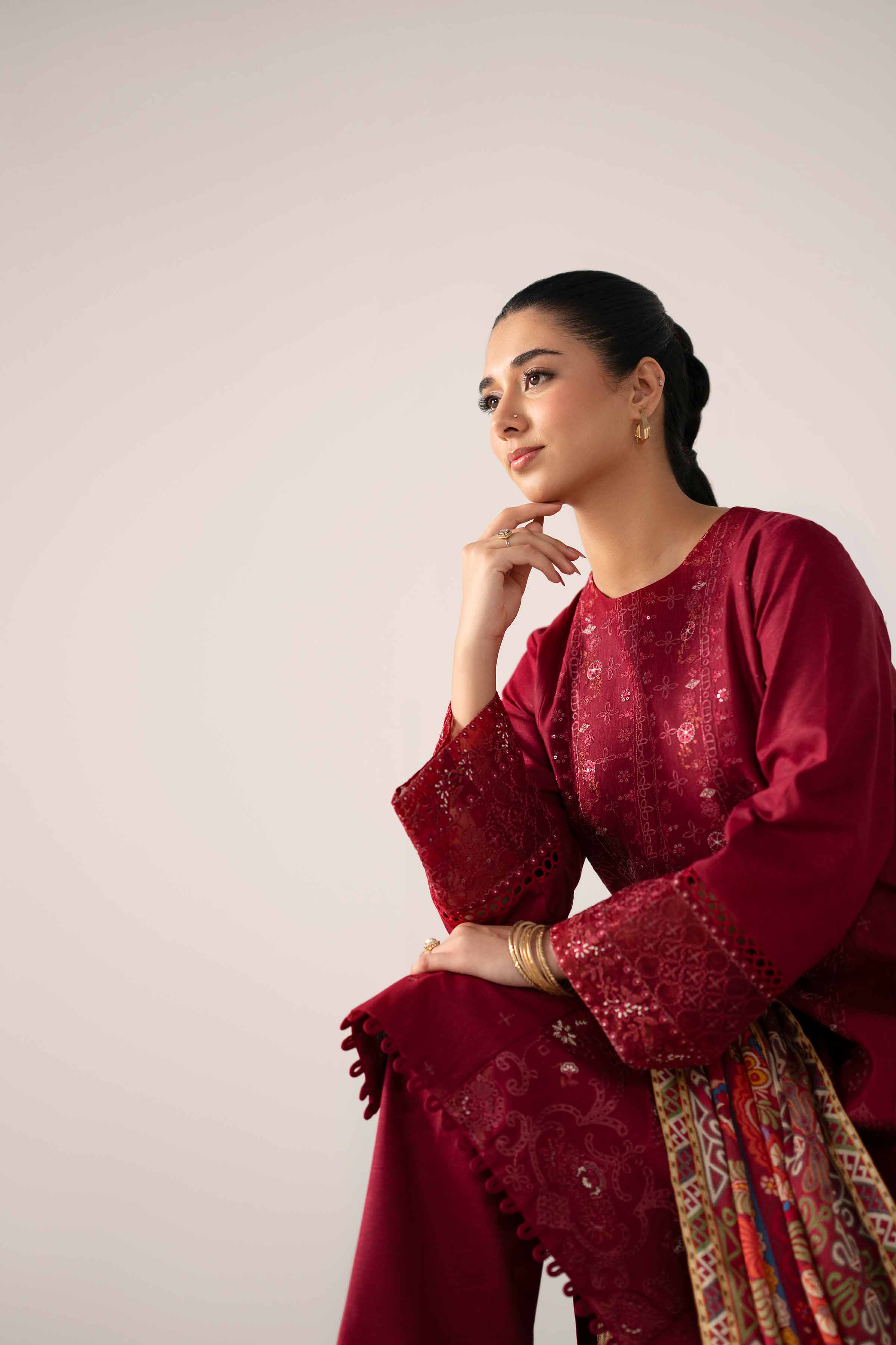 3 Piece - Digital Printed Embroidered Suit - 42502978 for Women - Unstitched Collection | Nishat | Shop Online