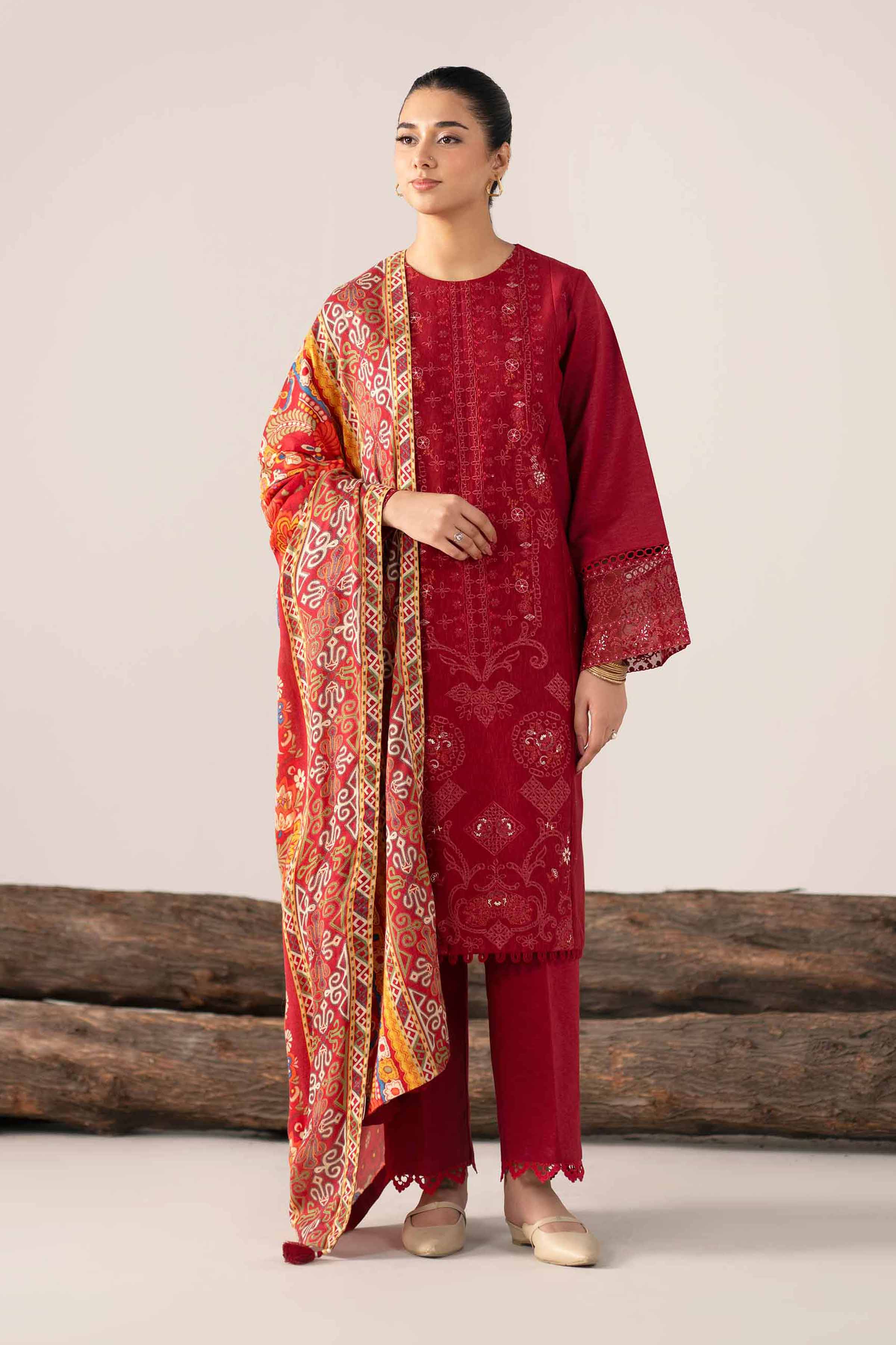 3 Piece - Digital Printed Embroidered Suit - 42502978 for Women - Unstitched Collection | Nishat | Shop Online