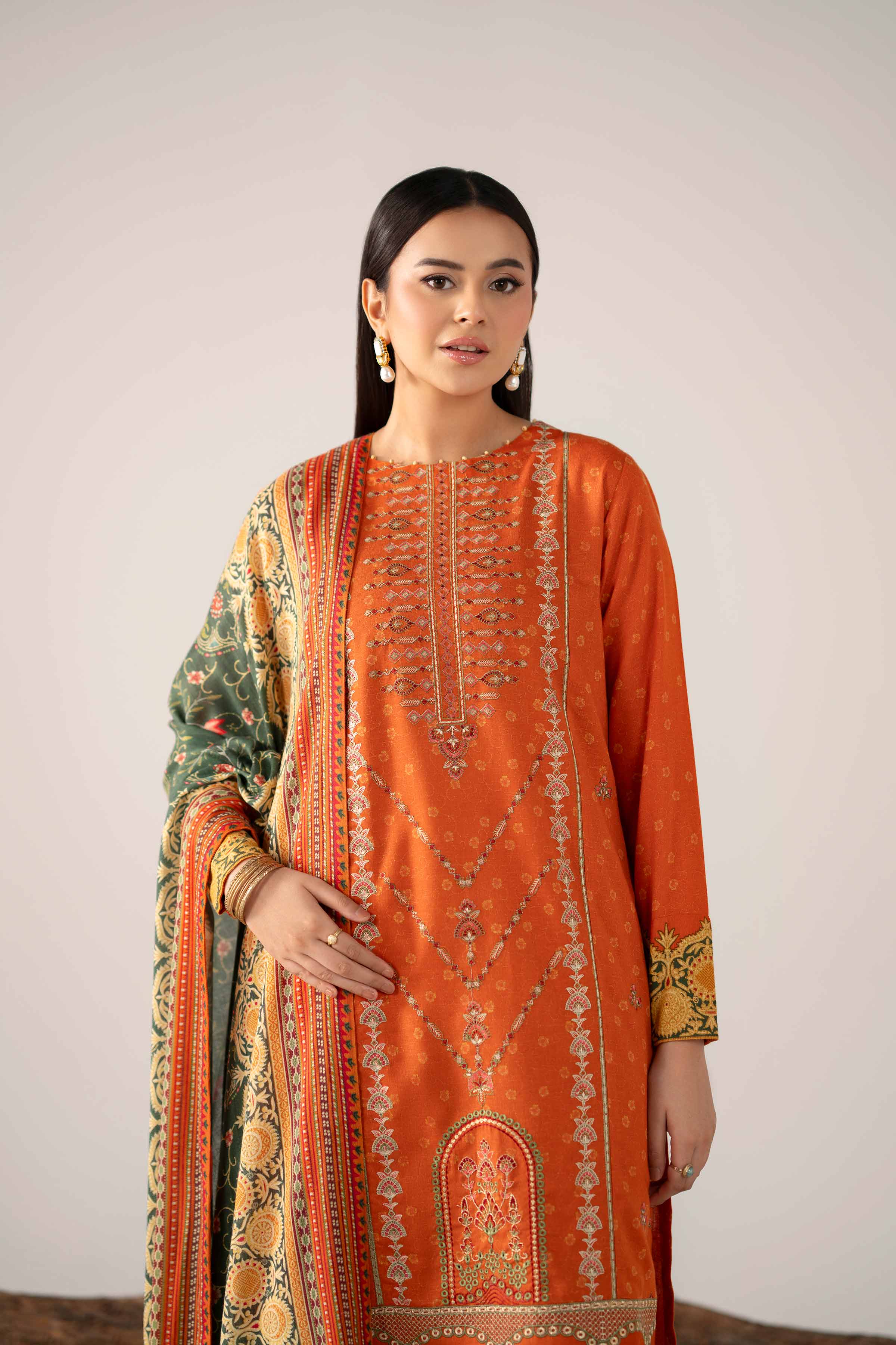 3 Piece - Digital Printed Embroidered Suit - 42502985 for Women - Unstitched Collection | Nishat | Shop Online