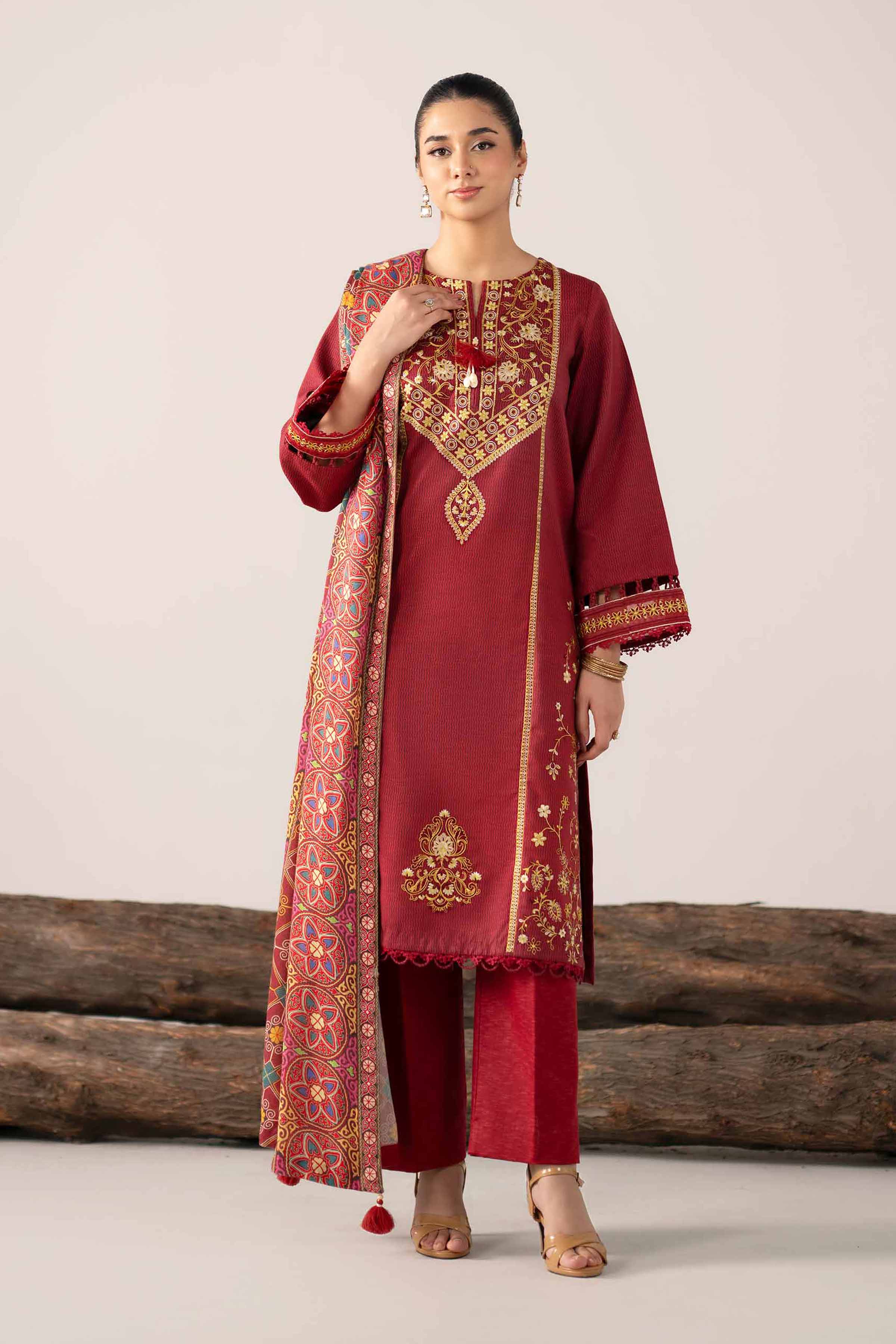3 Piece - Digital Printed Embroidered Suit - 42502986 for Women - Unstitched Collection | Nishat | Shop Online