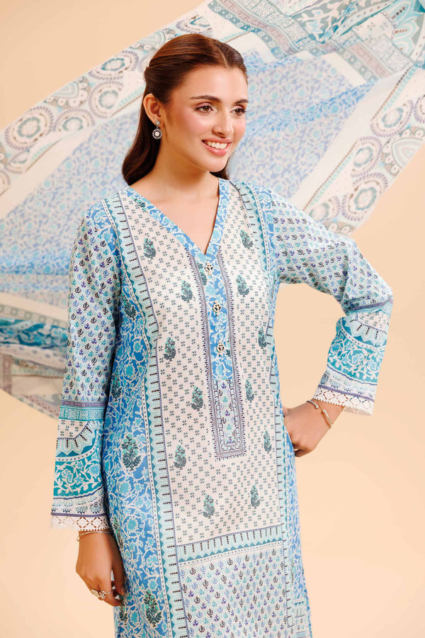 3 Piece - Digital Printed Loose Fabric - 42503032