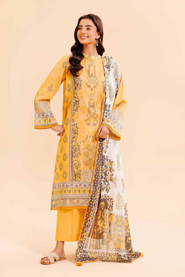 3 Piece - Digital Printed Loose Fabric - 42503033