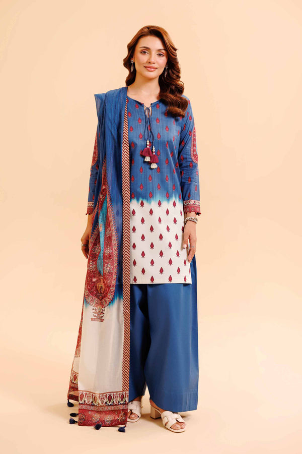 3 Piece - Digital Printed Loose Fabric - 42503040