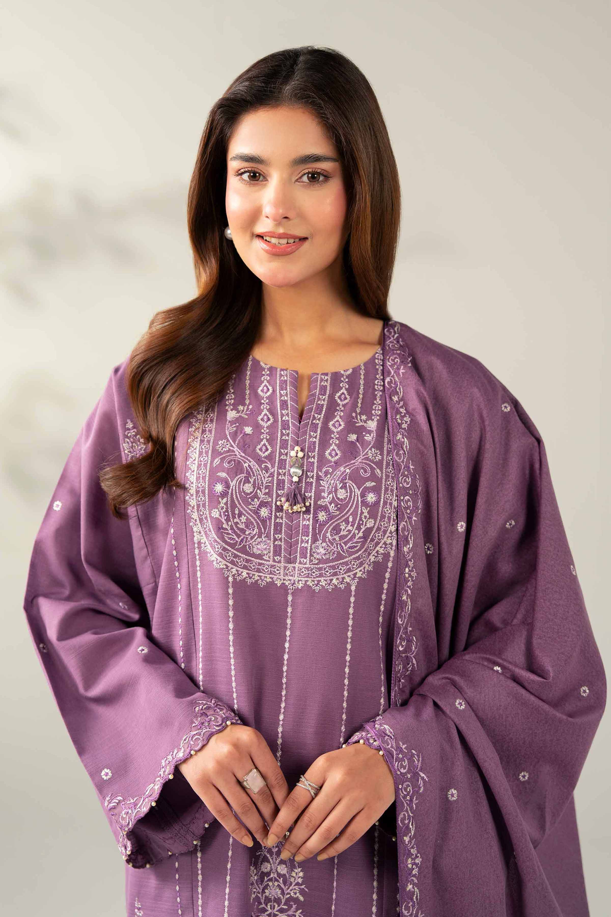 3 Piece - Embroidered Suit - 42503509 for Women - Unstitched Collection | Nishat | Shop Online