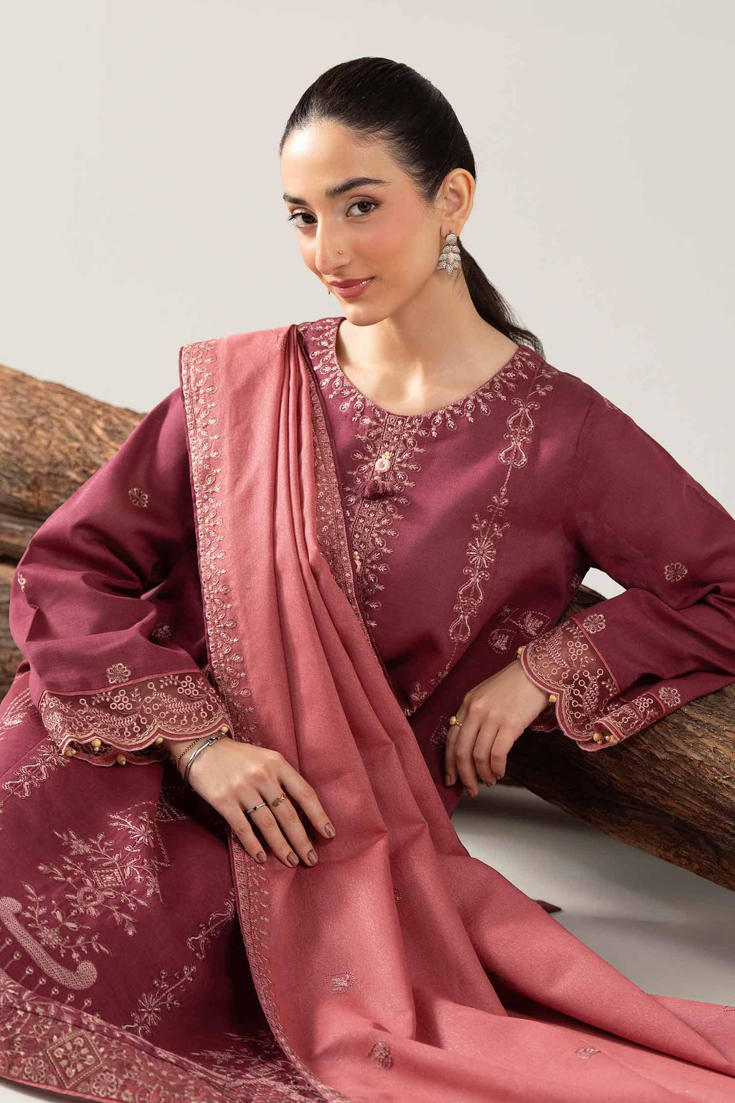 3 Piece - Embroidered Suit - 42503510 for Women - Unstitched Collection | Nishat | Shop Online