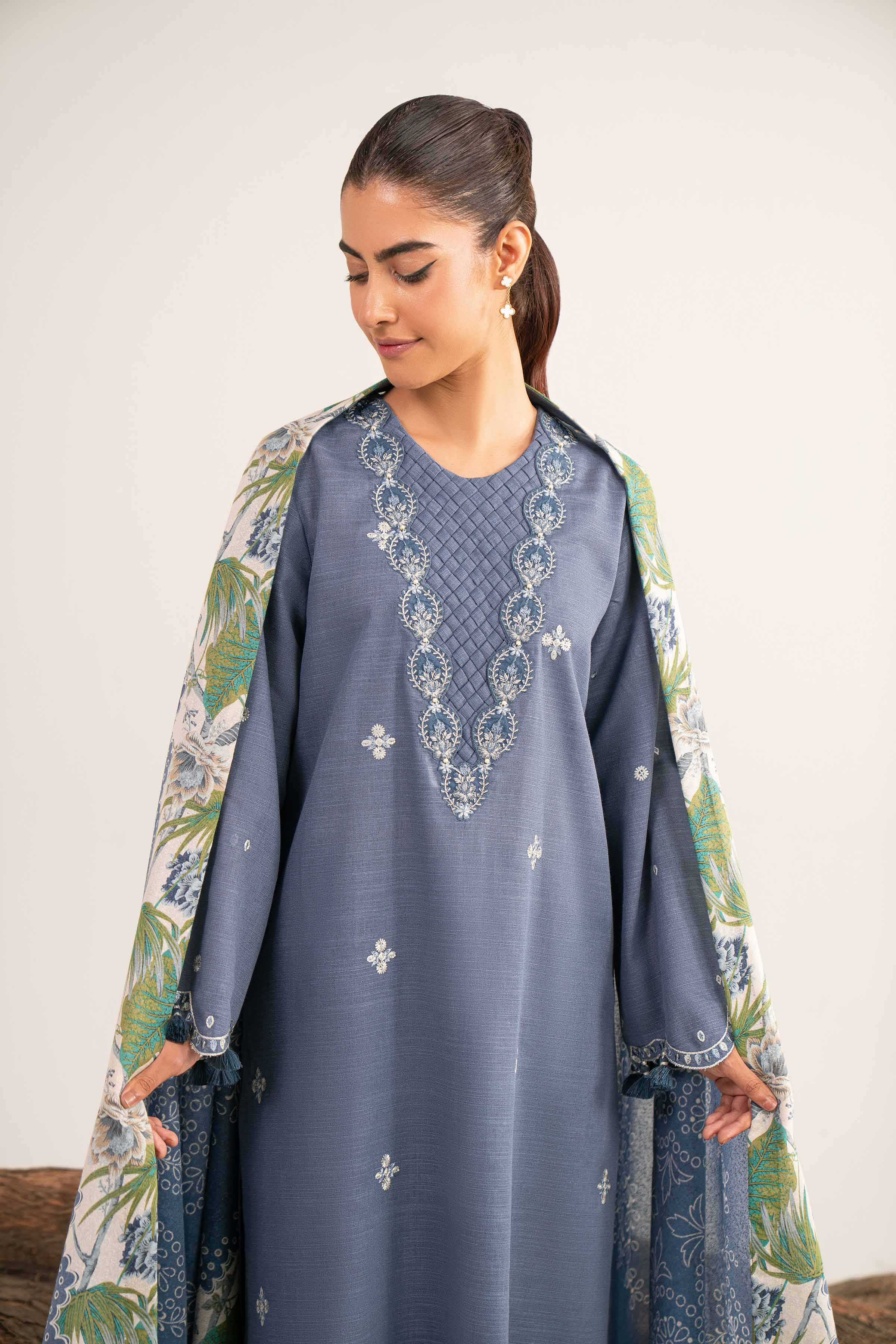 3 Piece - Printed Embroidered Suit - 42503511 for Women - Unstitched Collection | Nishat | Shop Online