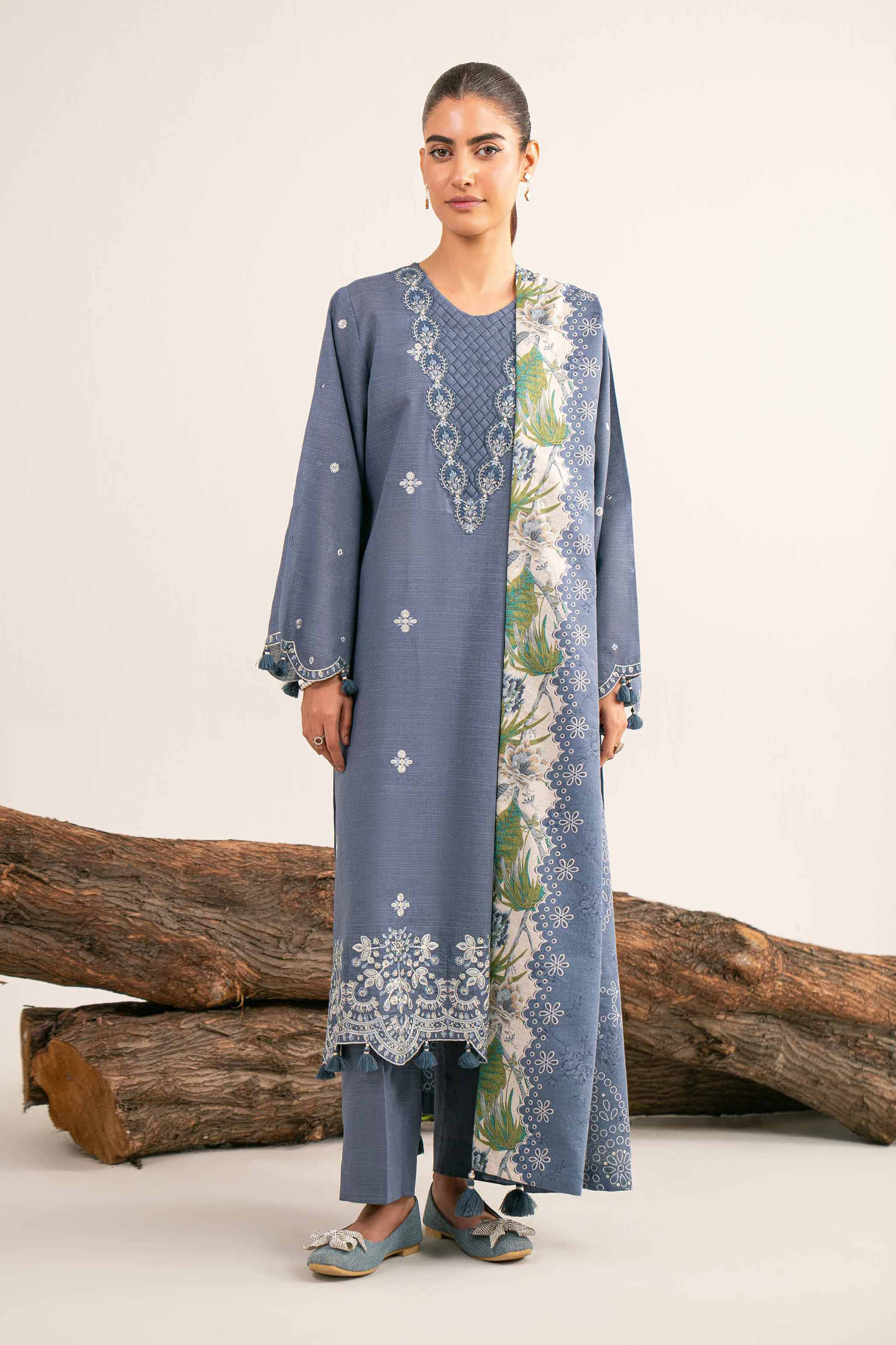 3 Piece - Printed Embroidered Suit - 42503511 for Women - Unstitched Collection | Nishat | Shop Online