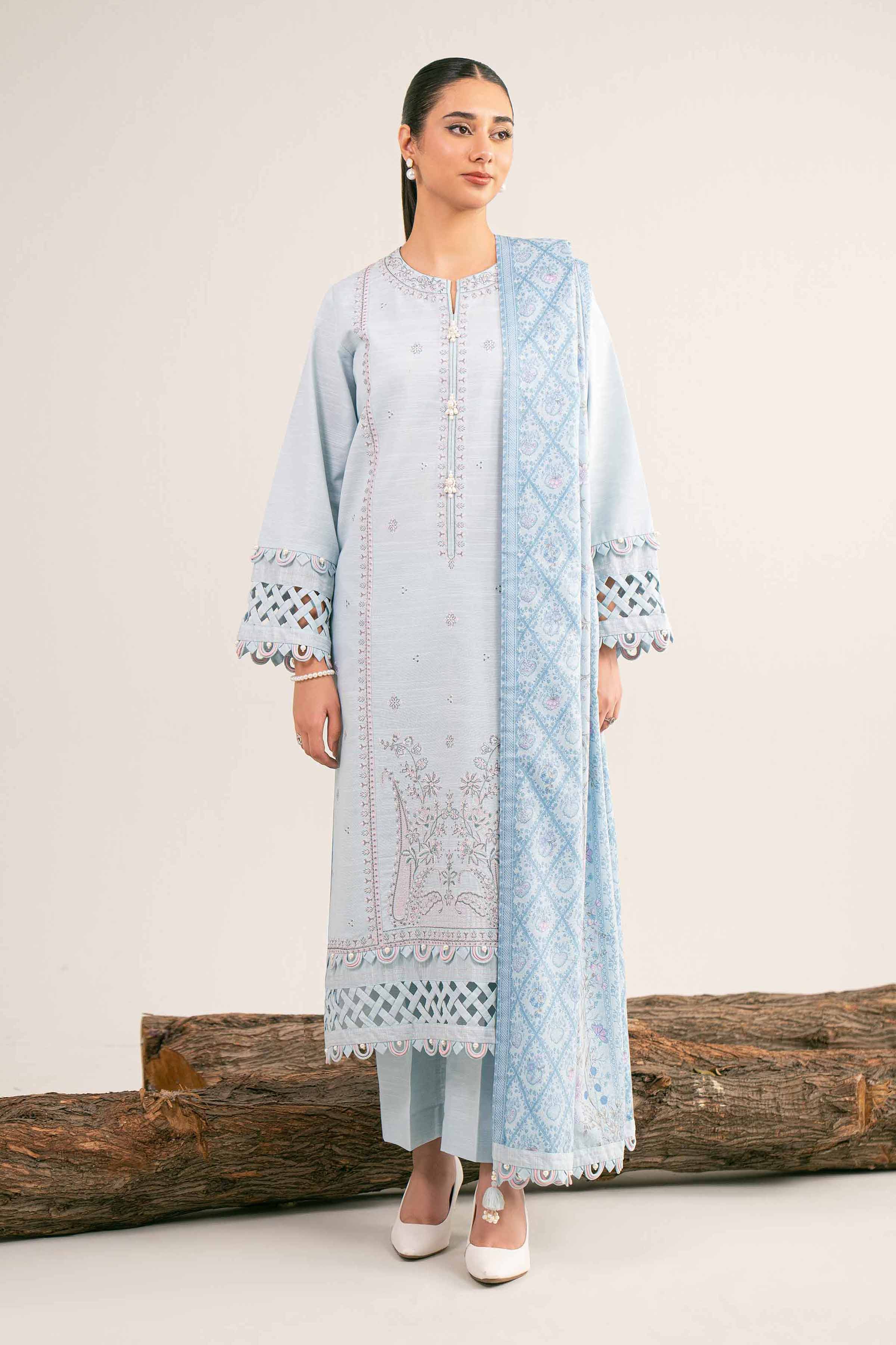 3 Piece - Printed Embroidered Suit - 42503512 for Women - Unstitched Collection | Nishat | Shop Online