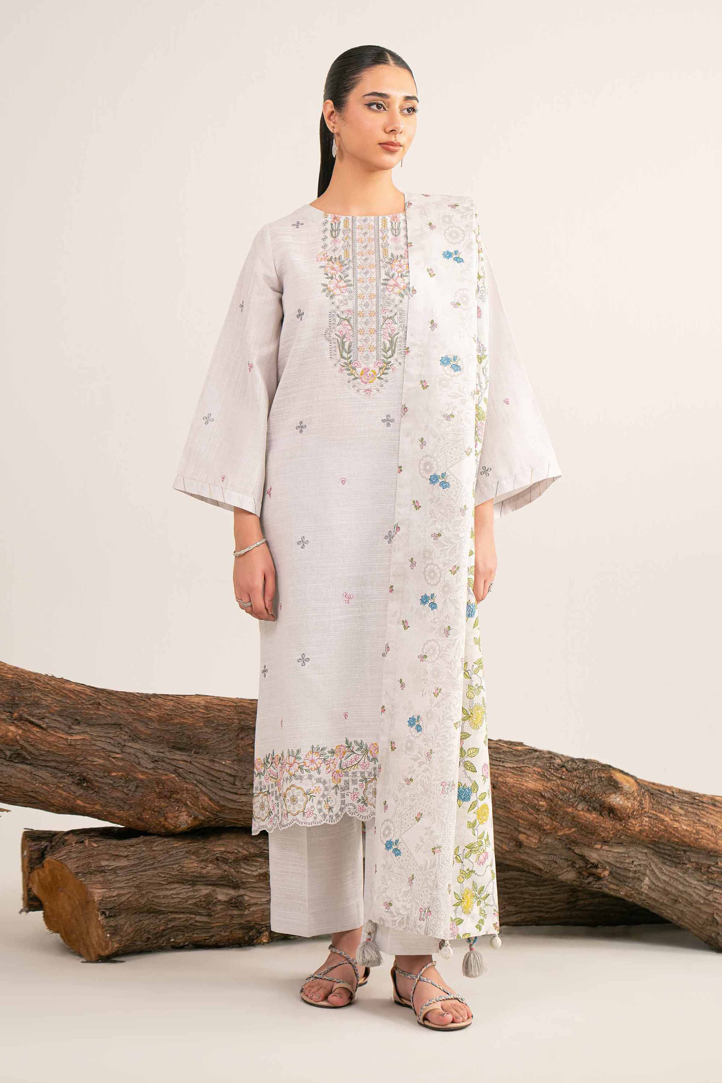 3 Piece - Printed Embroidered Suit - 42503513 for Women - Unstitched Collection | Nishat | Shop Online