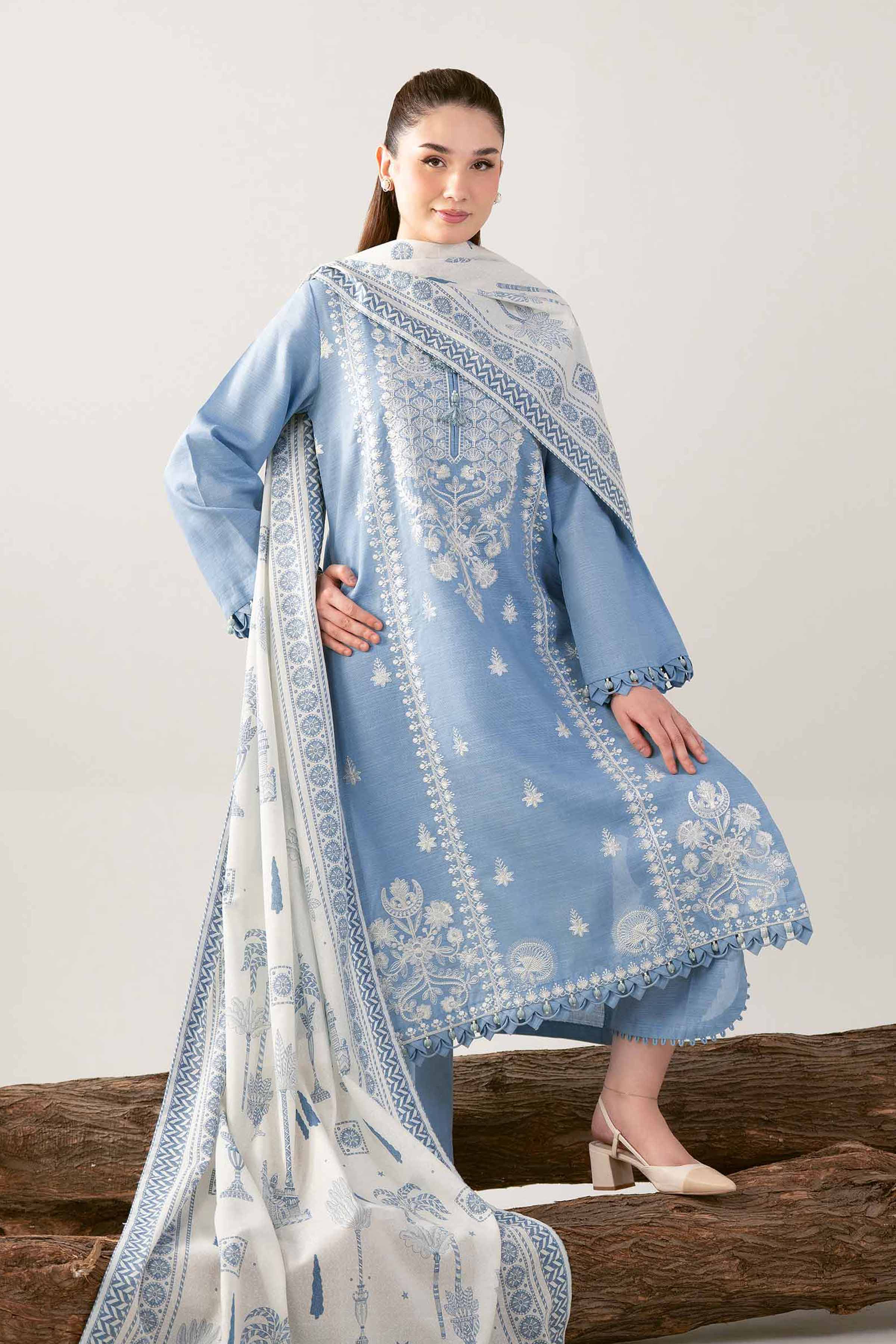 3 Piece - Printed Embroidered Suit - 42503516 for Women - Unstitched Collection | Nishat | Shop Online