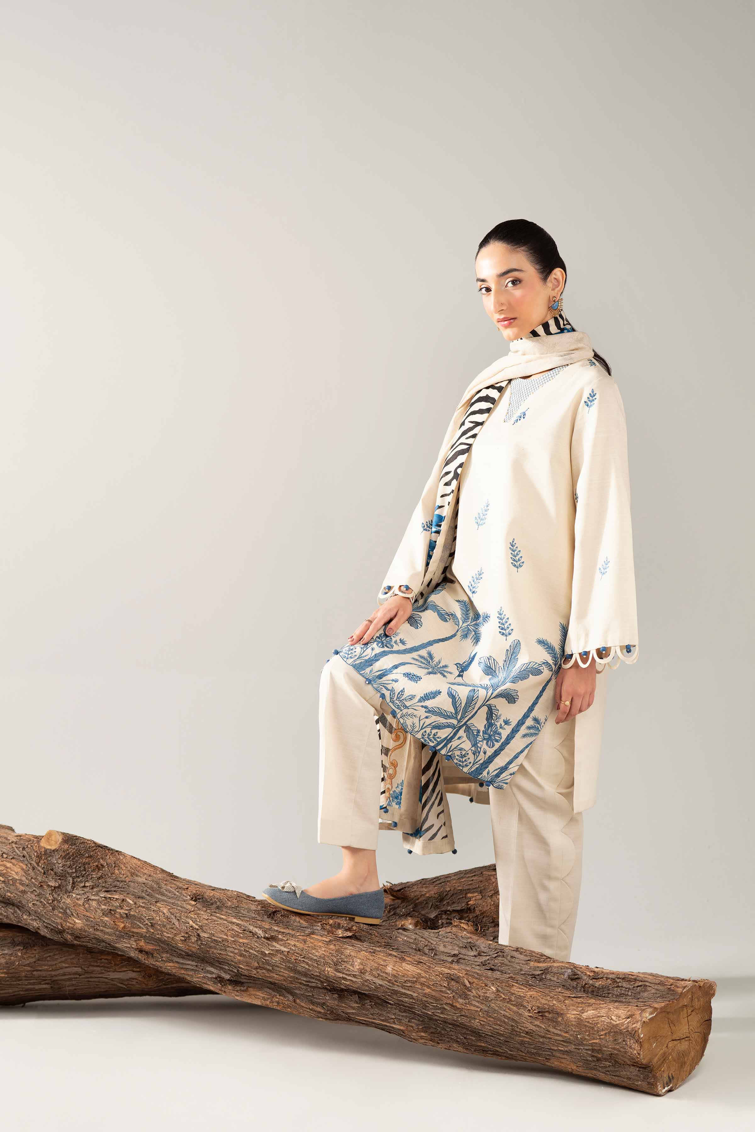 3 Piece - Printed Embroidered Suit - 42503518 for Women - Unstitched Collection | Nishat | Shop Online