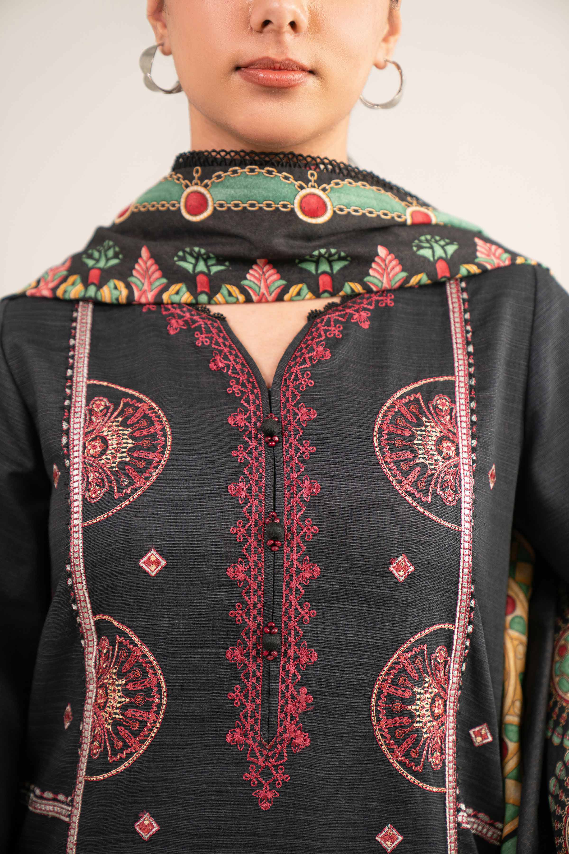 3 Piece - Printed Embroidered Suit - 42503520 for Women - Unstitched Collection | Nishat | Shop Online
