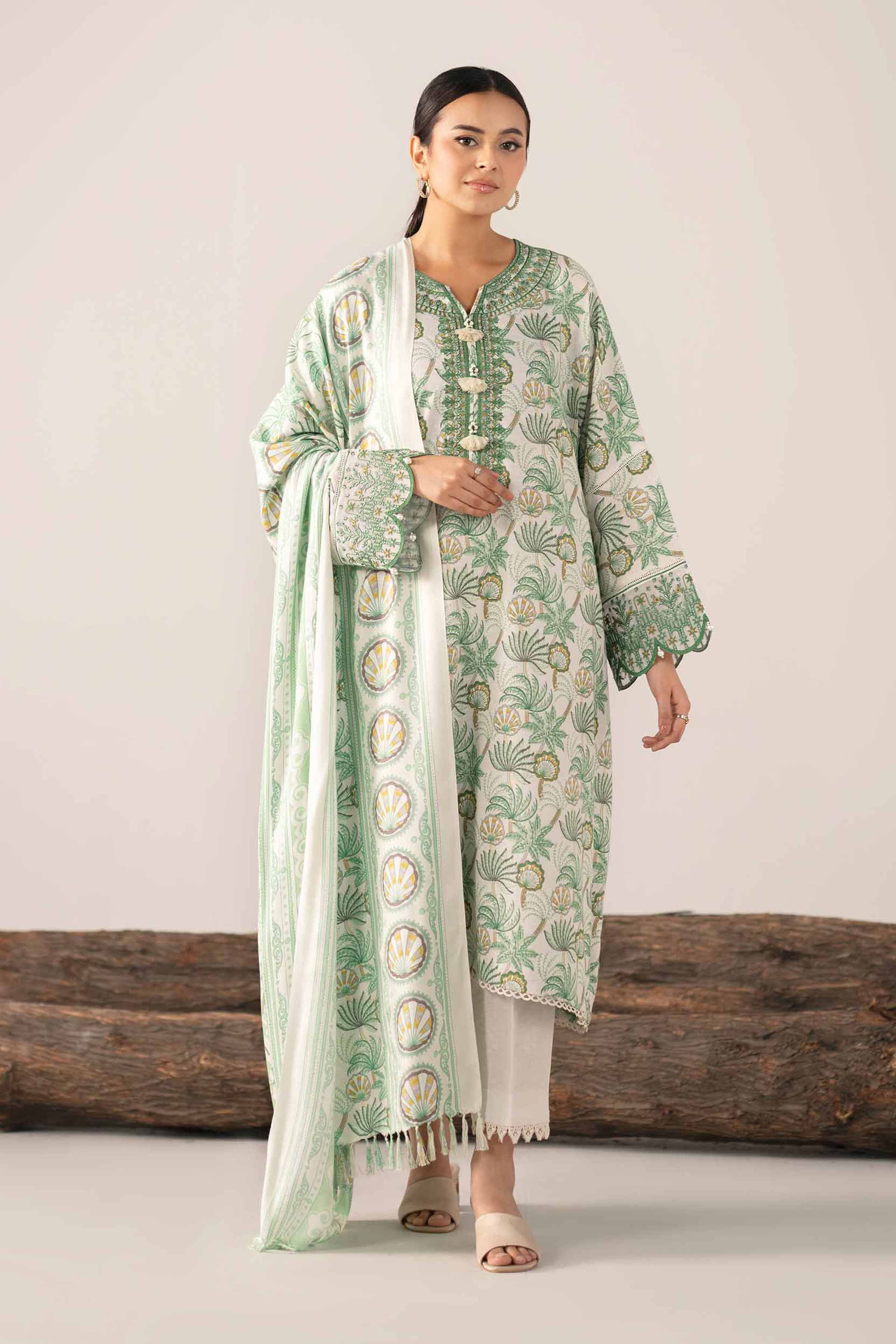 3 Piece - Printed Embroidered Suit - 42503522 for Women - Unstitched Collection | Nishat | Shop Online