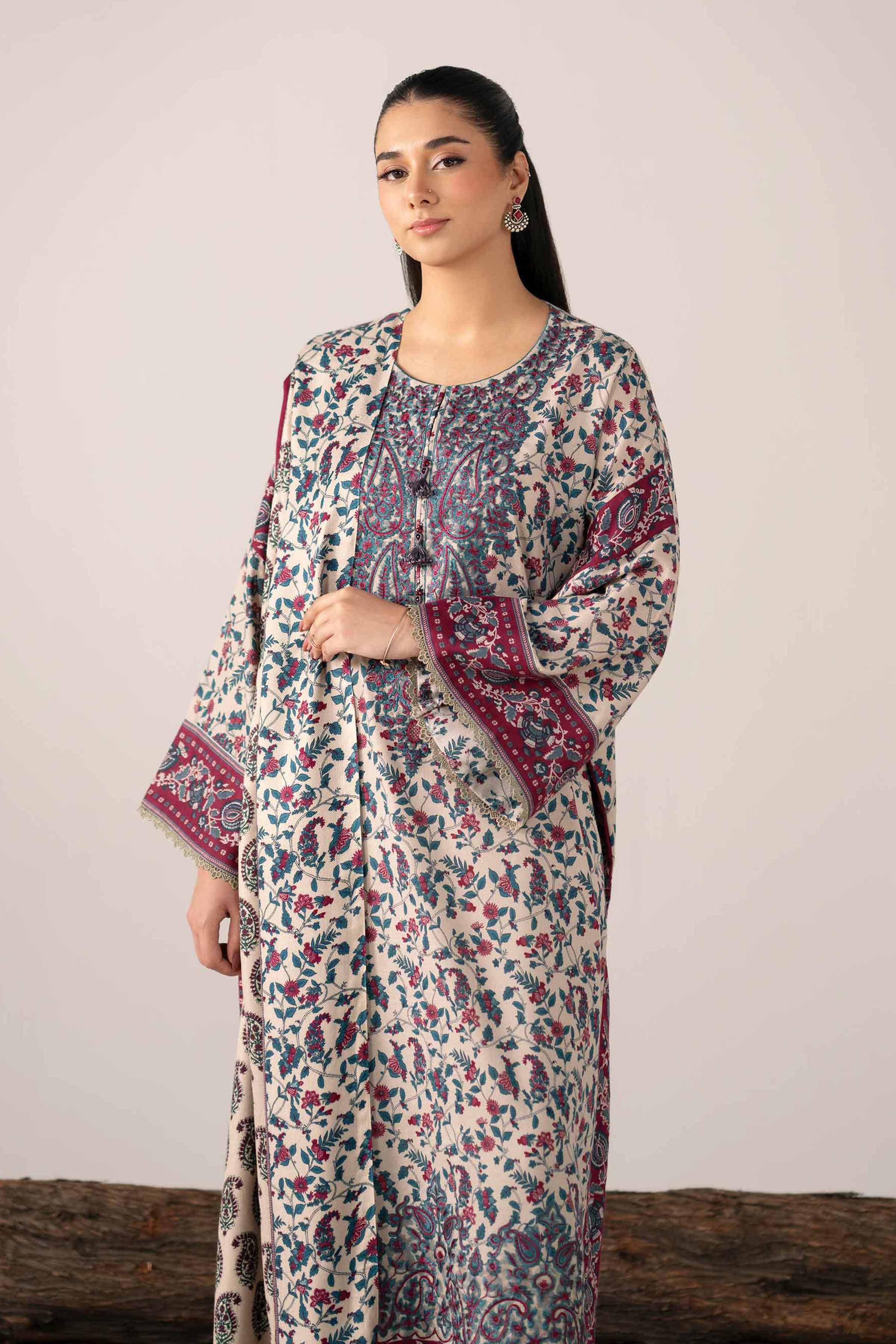 3 Piece - Printed Embroidered Suit - 42503527 for Women - Unstitched Collection | Nishat | Shop Online