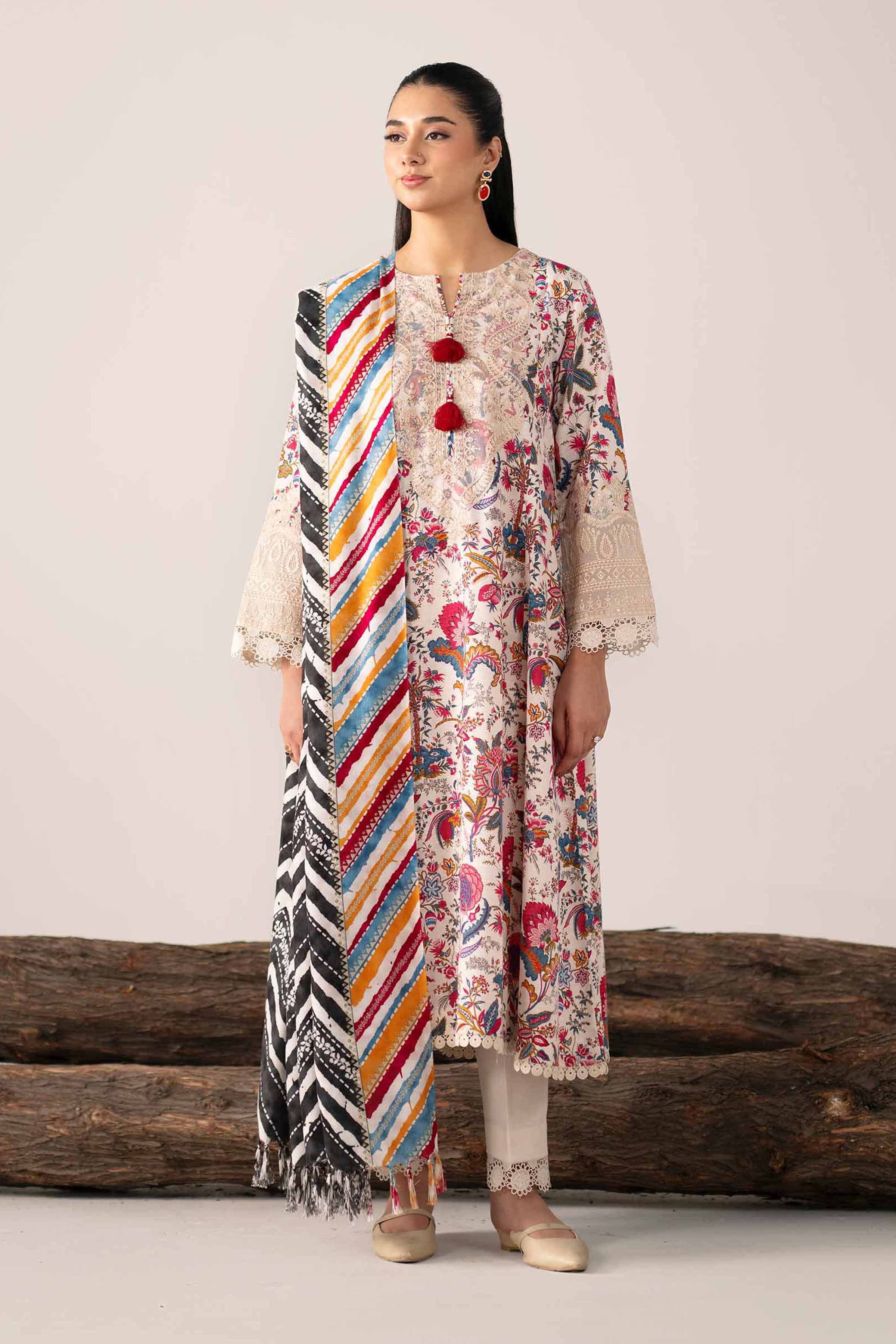 3 Piece - Printed Embroidered Suit - 42503528 for Women - Unstitched Collection | Nishat | Shop Online