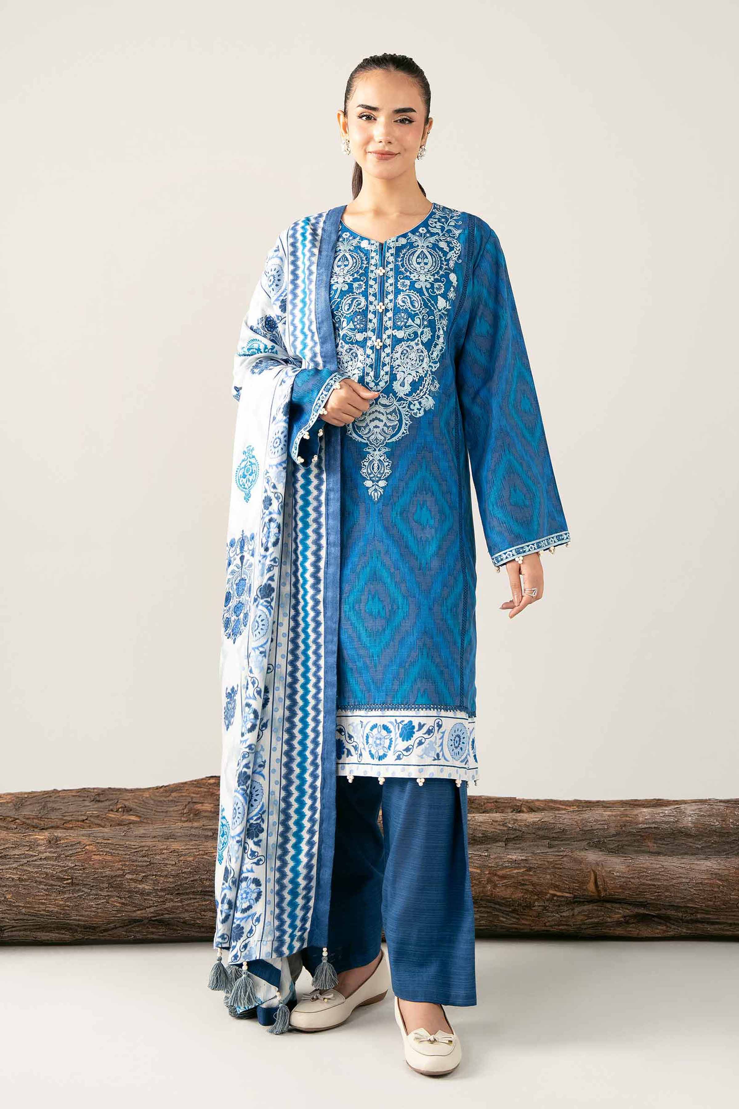 3 Piece - Embroidered Suit - 42503534 for Women - Unstitched Collection | Nishat | Shop Online