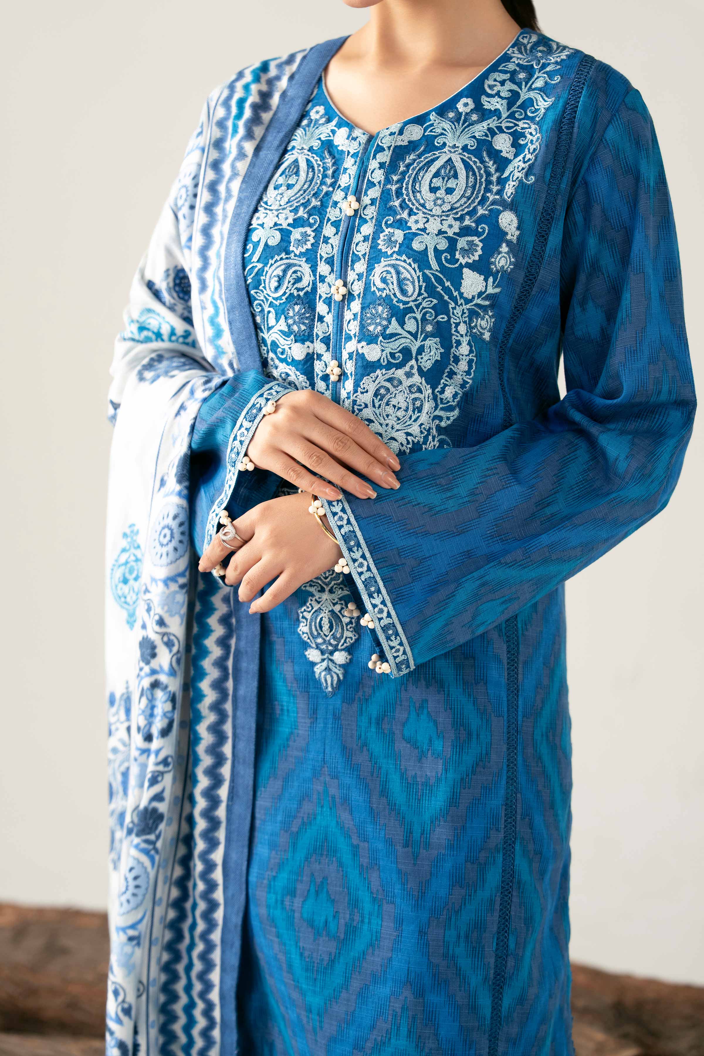 3 Piece - Embroidered Suit - 42503534 for Women - Unstitched Collection | Nishat | Shop Online