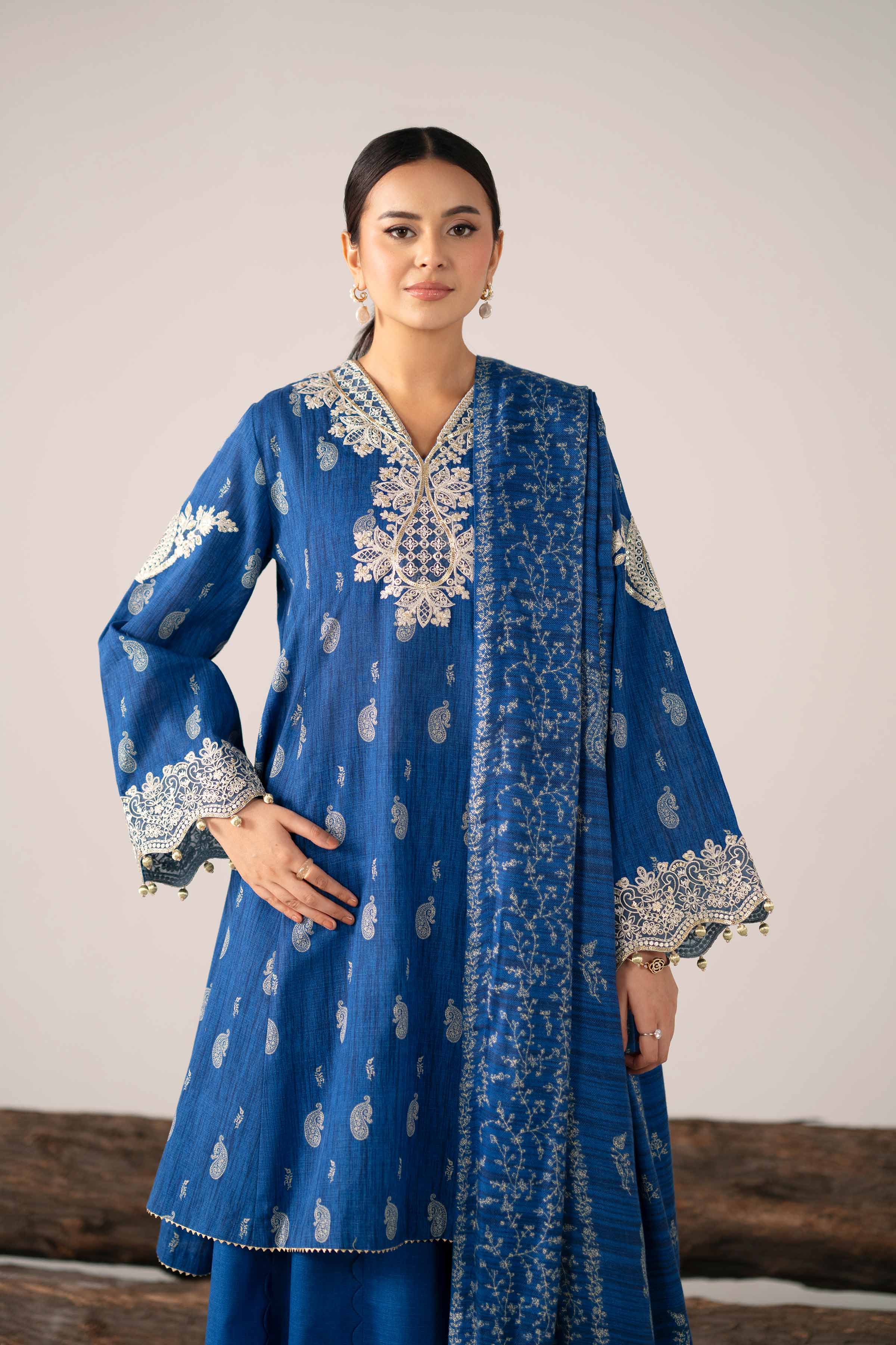 3 Piece - Printed Embroidered Suit - 42503537 for Women - Unstitched Collection | Nishat | Shop Online