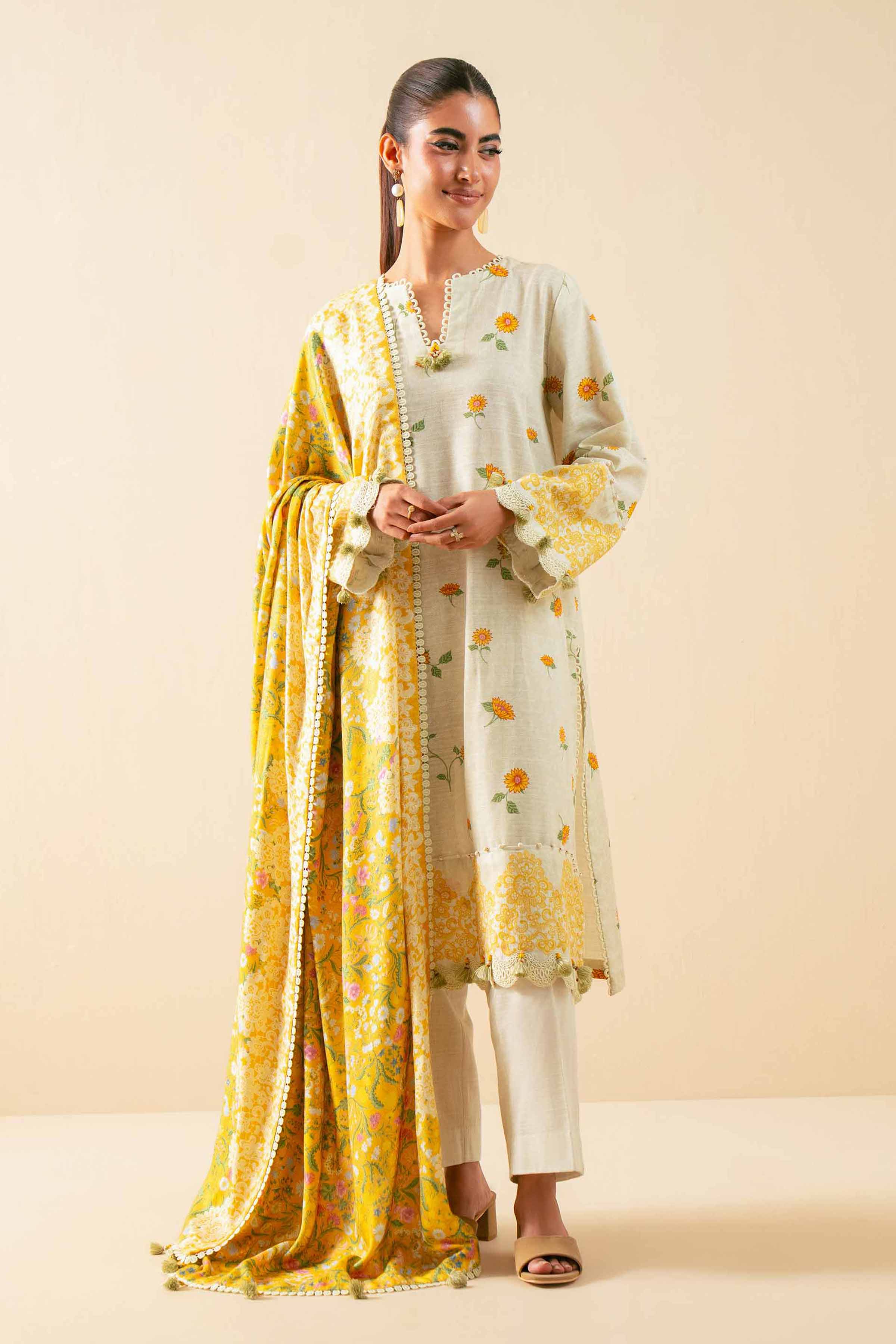3 Piece - Printed Suit - 42503542 for Women - Unstitched Collection | Nishat | Shop Online