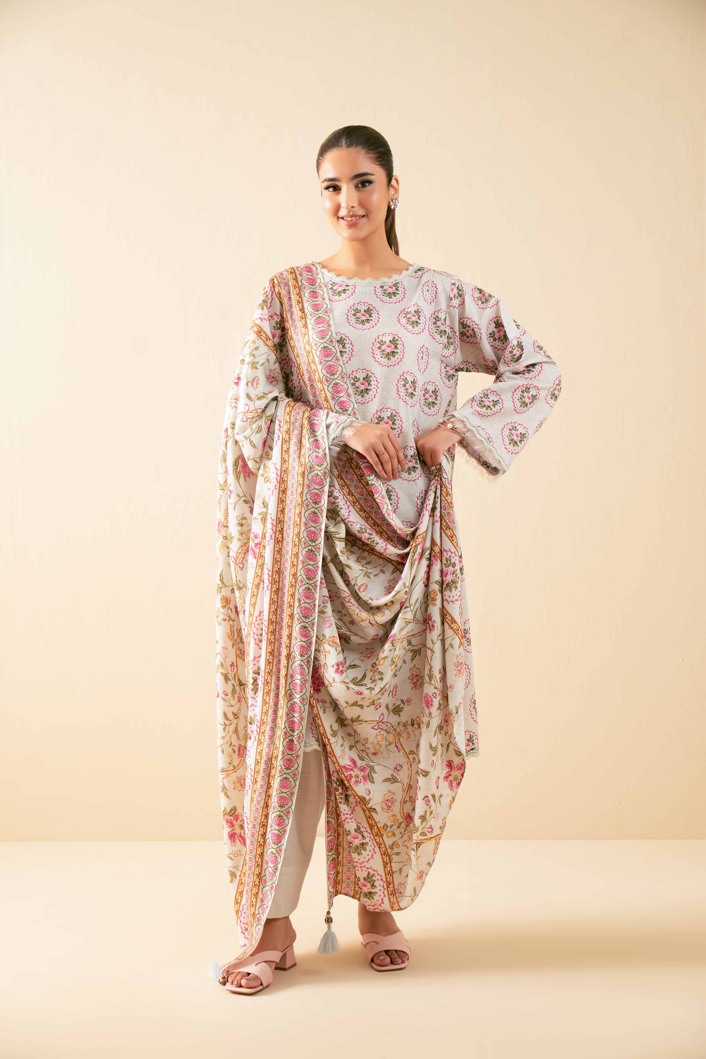3 Piece - Printed Suit - 42503543 for Women - Unstitched Collection | Nishat | Shop Online