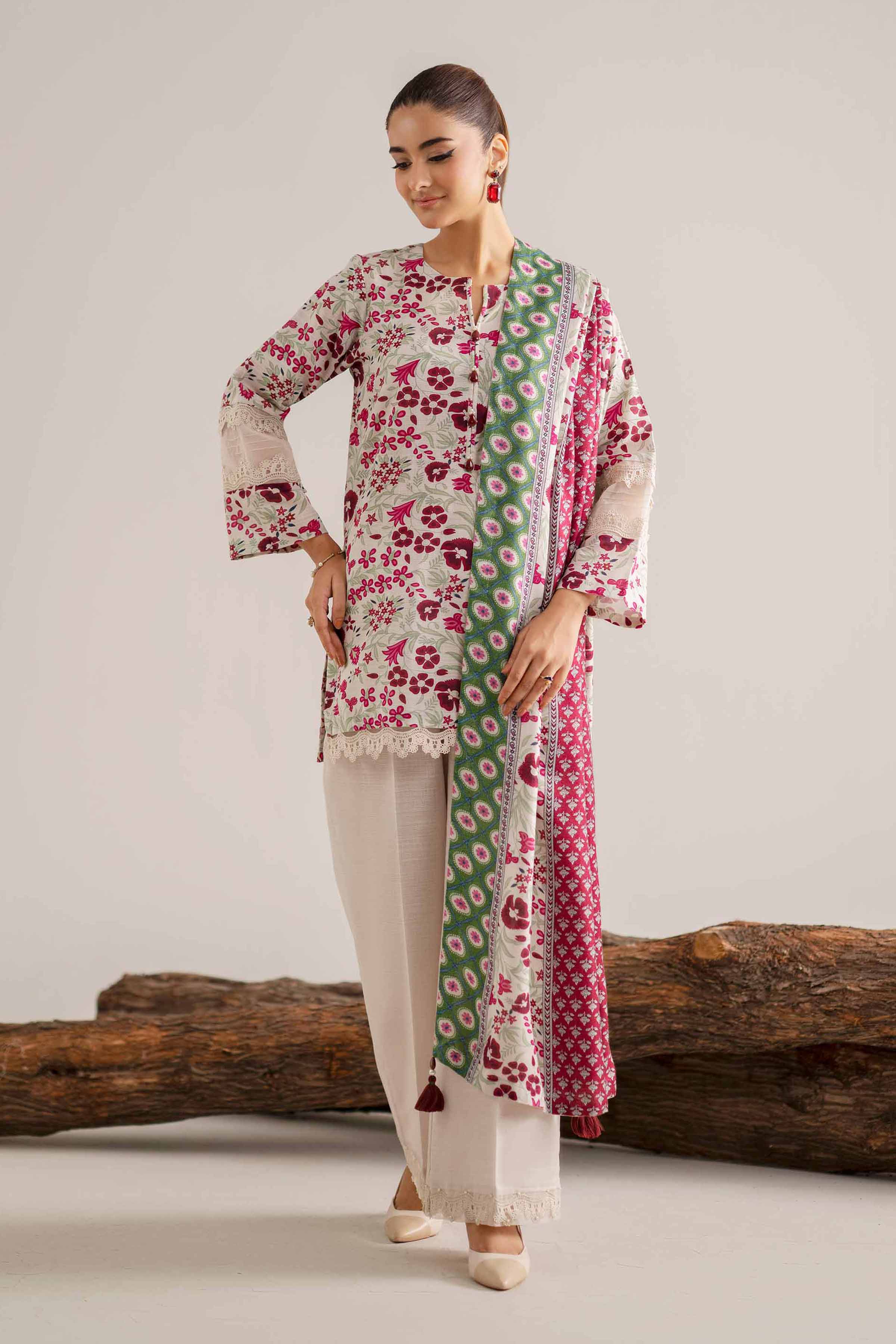 3 Piece - Printed Suit - 42503546 for Women - Unstitched Collection | Nishat | Shop Online