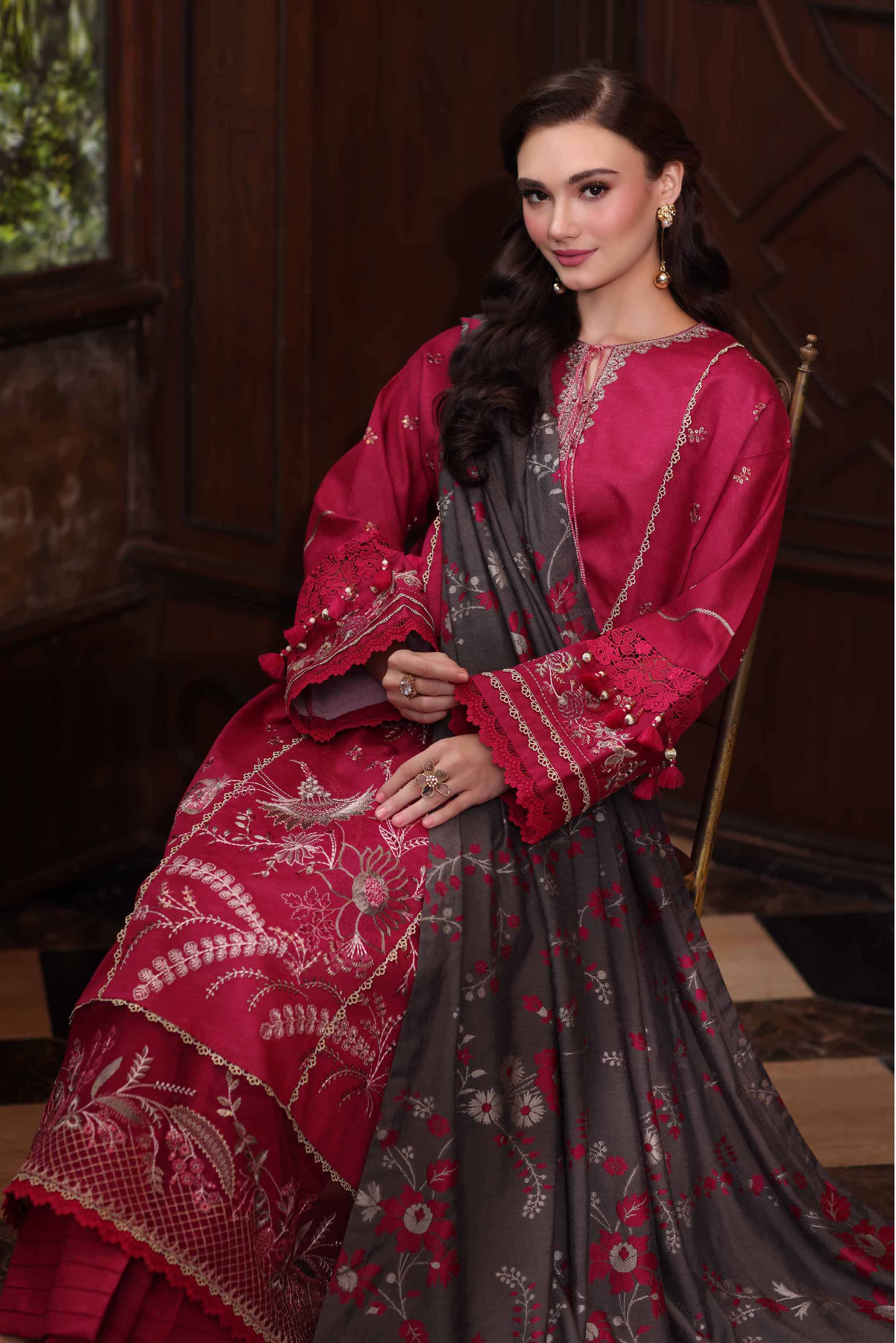 3 Piece - Printed Embroidered Suit - 42503566 for Women - Unstitched Collection | Nishat | Shop Online
