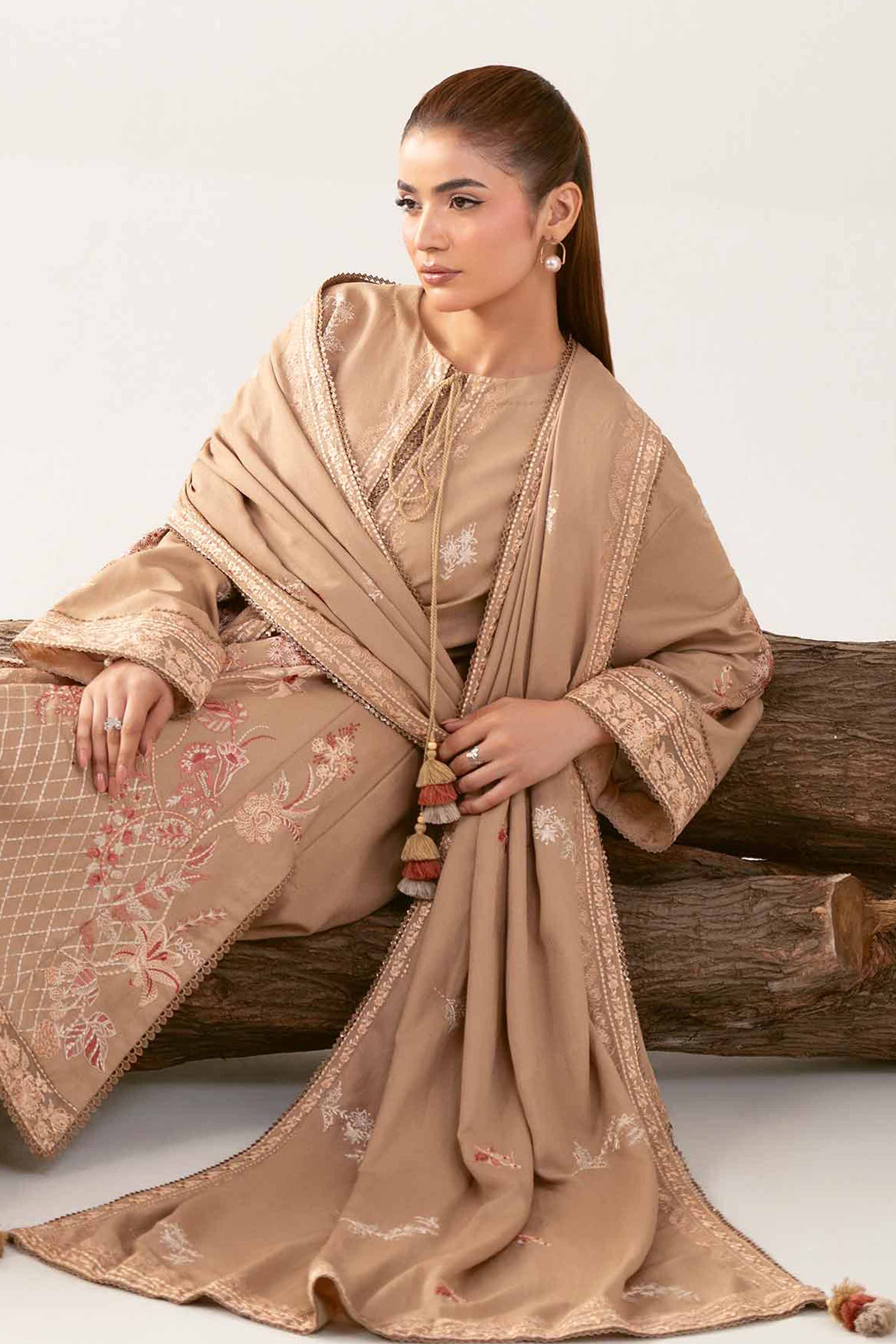 3 Piece - Embroidered Suit - 42503594 for Women - Unstitched Collection | Nishat | Shop Online