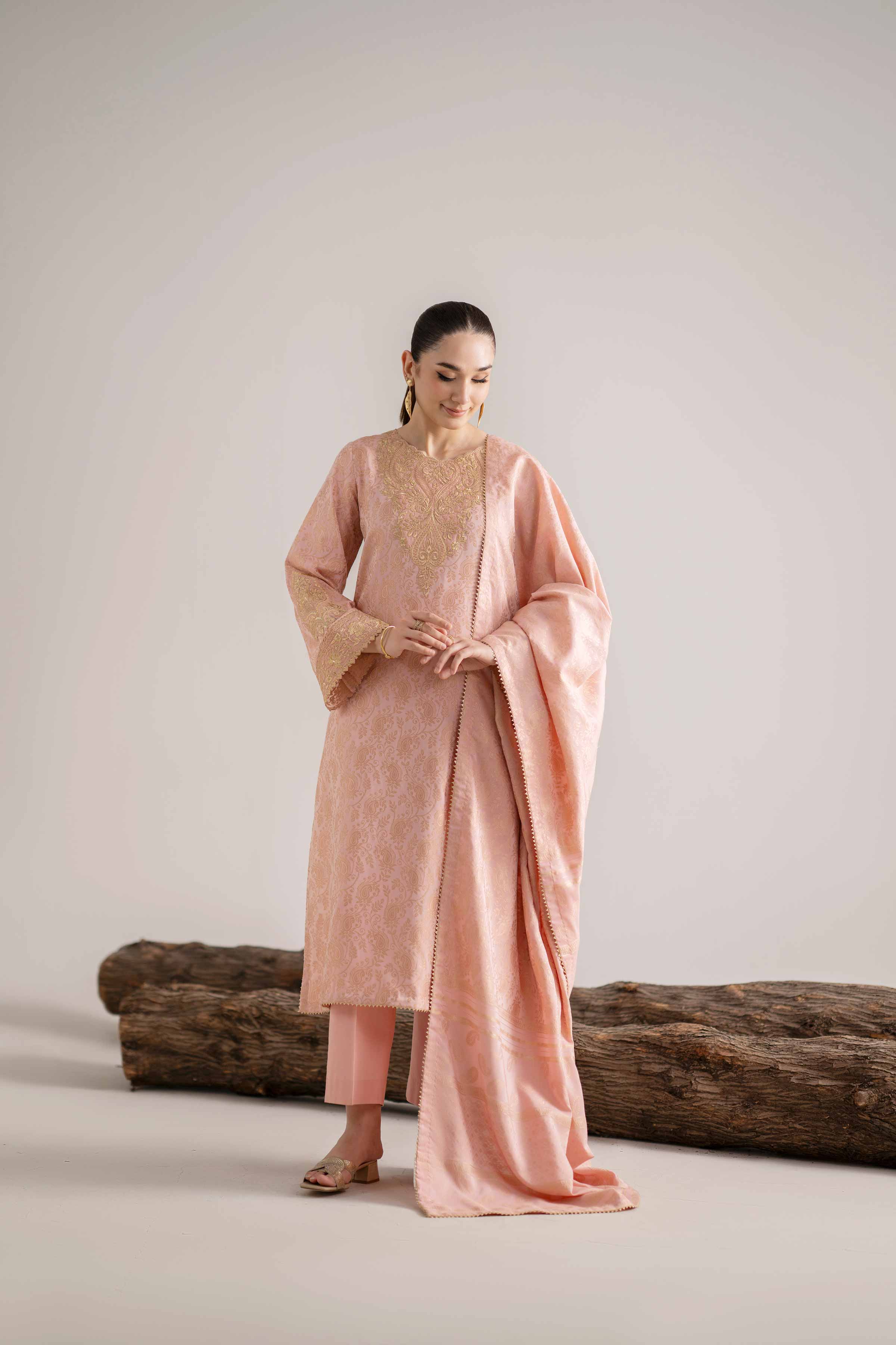 3 Piece - Embroidered Suit - 42503596 for Women - Unstitched Collection | Nishat | Shop Online