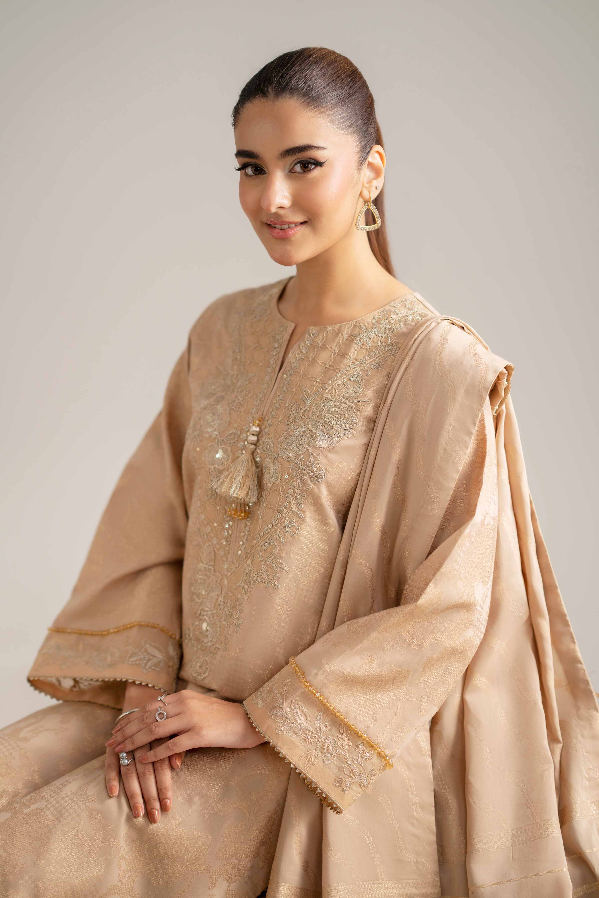 3 Piece - Embroidered Suit - 42503598 for Women - Unstitched Collection | Nishat | Shop Online