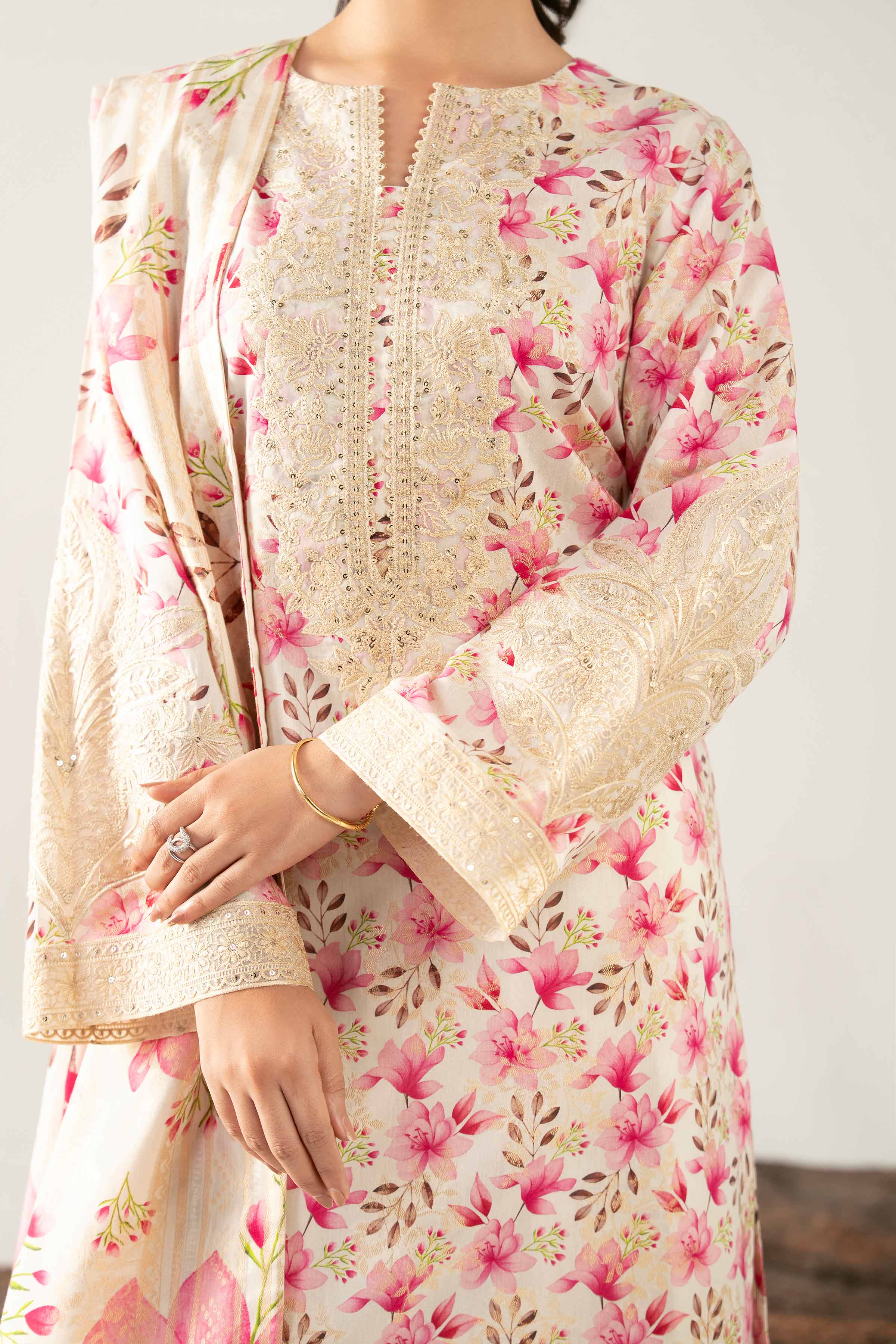 3 Piece - Digital Printed Embroidered Suit - 42503601 for Women - Unstitched Collection | Nishat | Shop Online