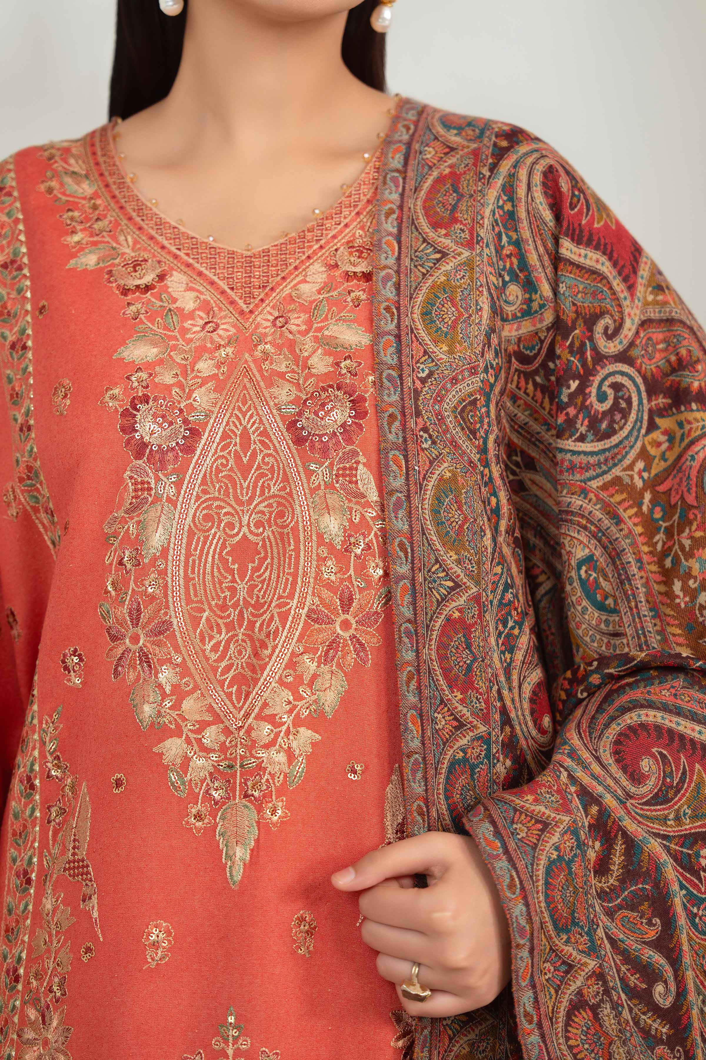 3 Piece - Embroidered Suit - 42503677 for Women - Unstitched Collection | Nishat | Shop Online