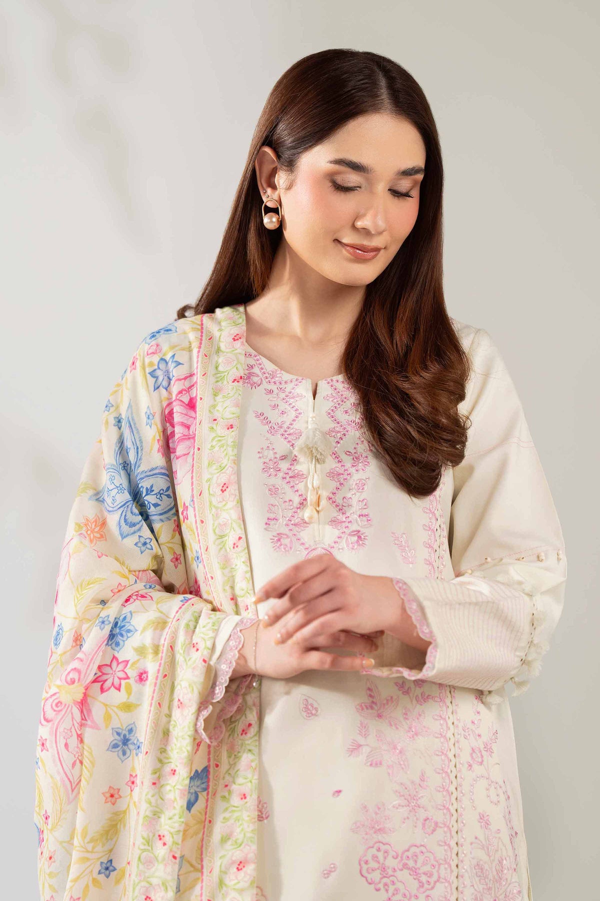 3 Piece - Digital Printed Embroidered Suit  - 42503681 for Women - Unstitched Collection | Nishat | Shop Online