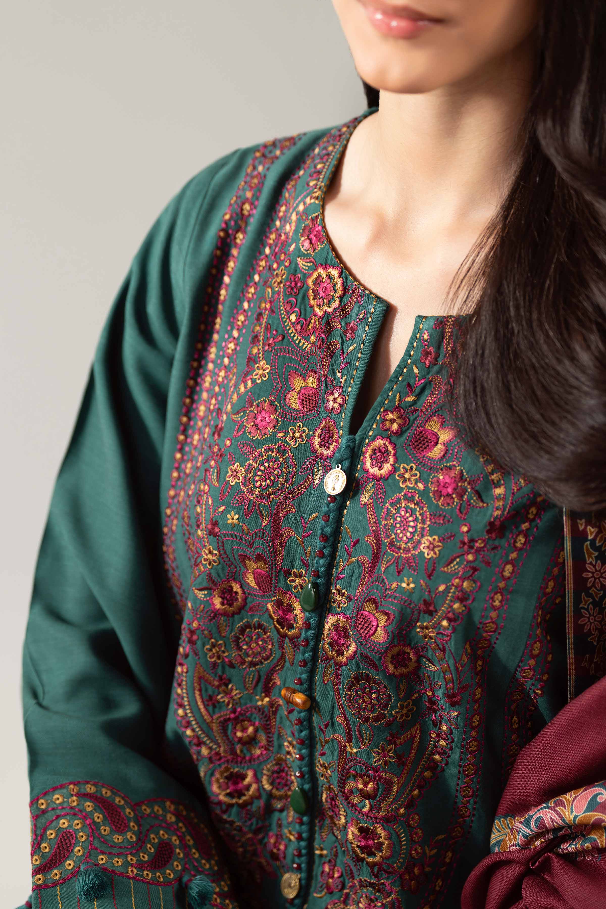 3 Piece - Digital Printed Embroidered Suit  - 42503682 for Women - Unstitched Collection | Nishat | Shop Online