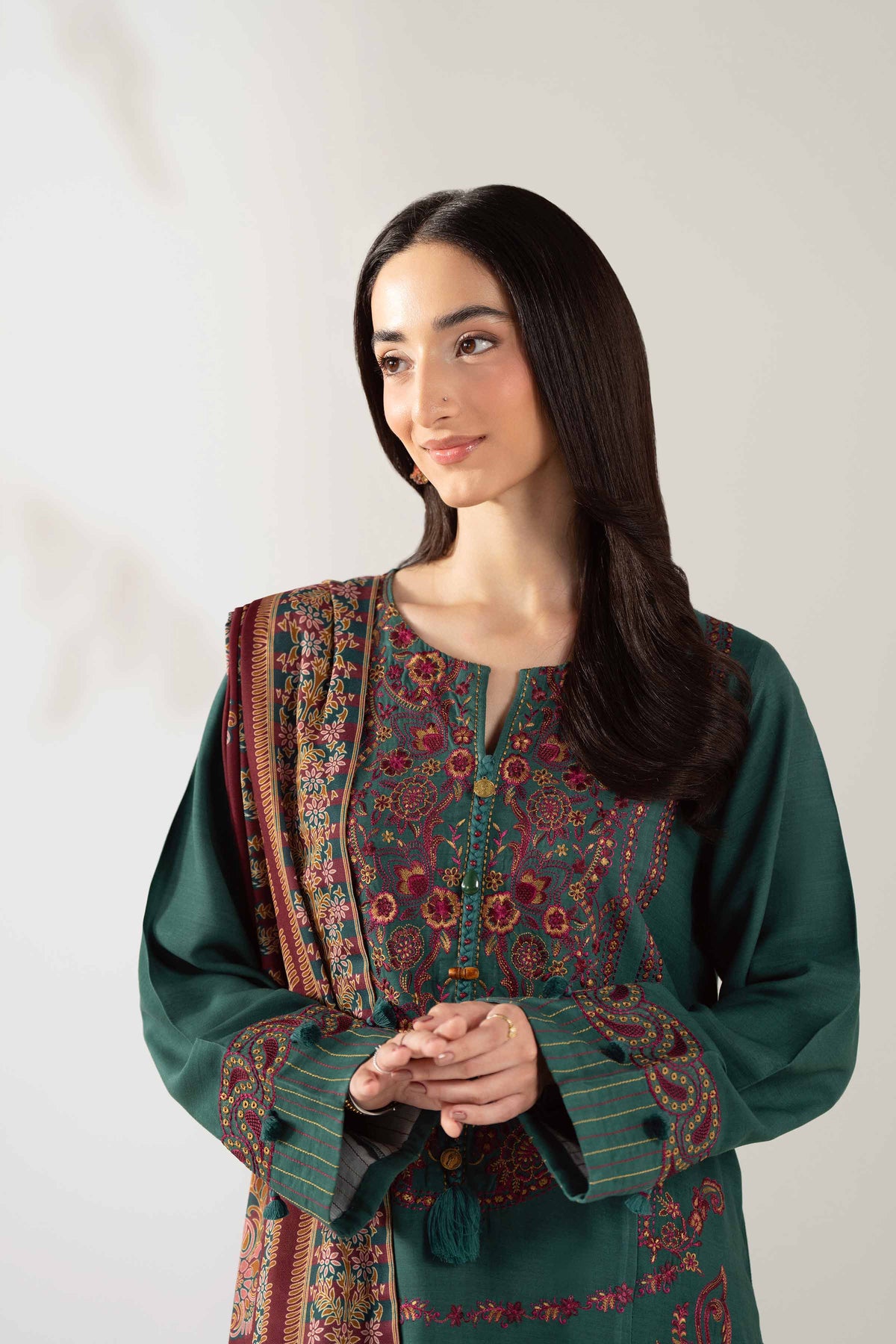 3 Piece - Digital Printed Embroidered Suit  - 42503682 for Women - Unstitched Collection | Nishat | Shop Online
