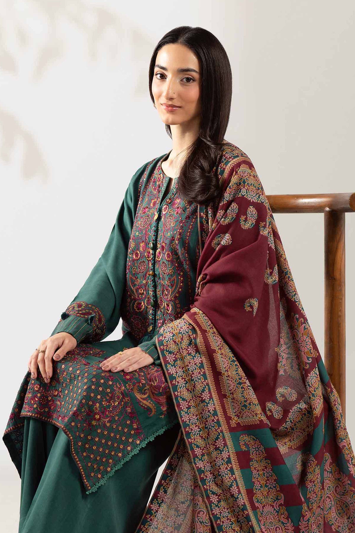 3 Piece - Digital Printed Embroidered Suit  - 42503682 for Women - Unstitched Collection | Nishat | Shop Online