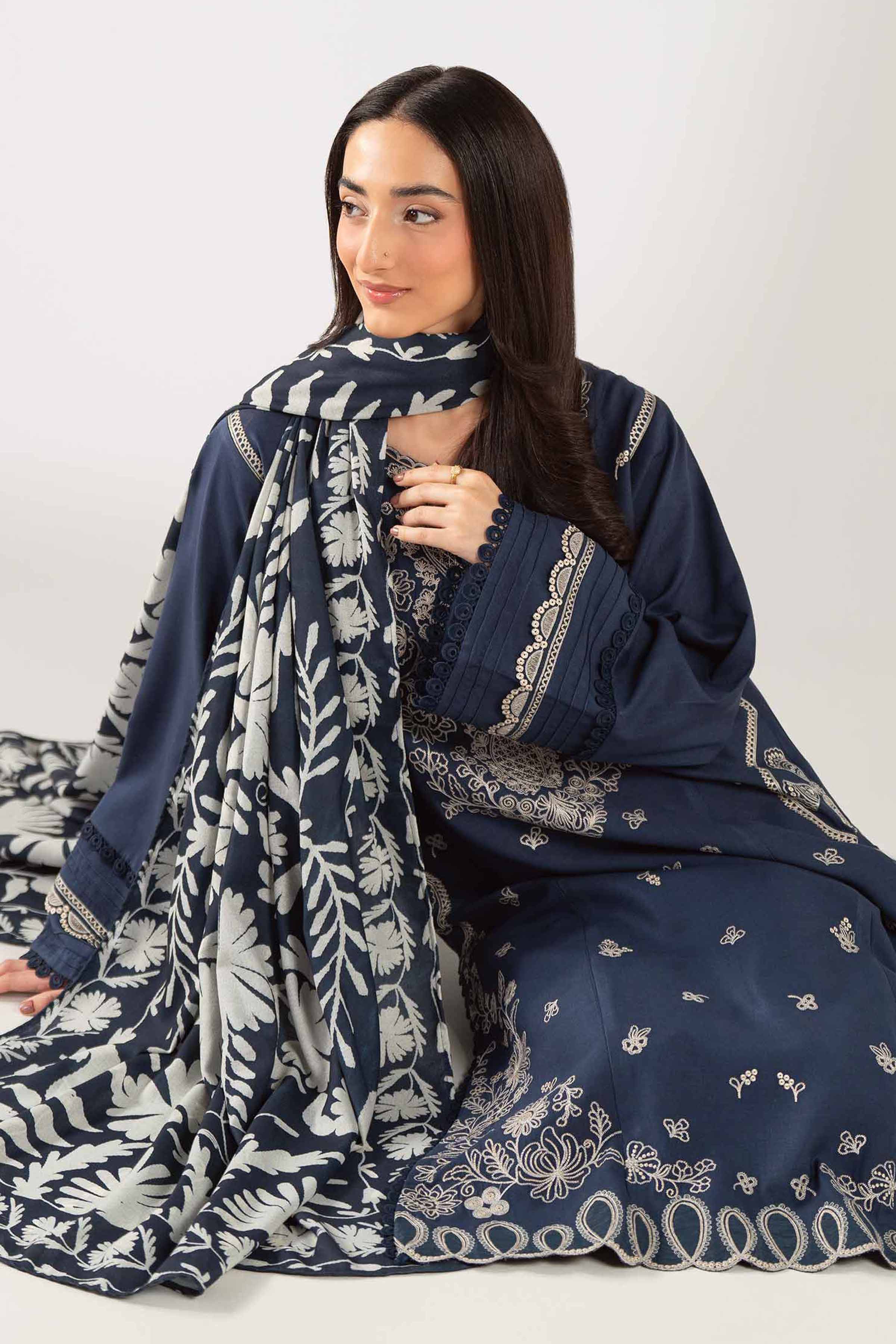 3 Piece - Digital Printed Embroidered Suit  - 42503686 for Women - Unstitched Collection | Nishat | Shop Online