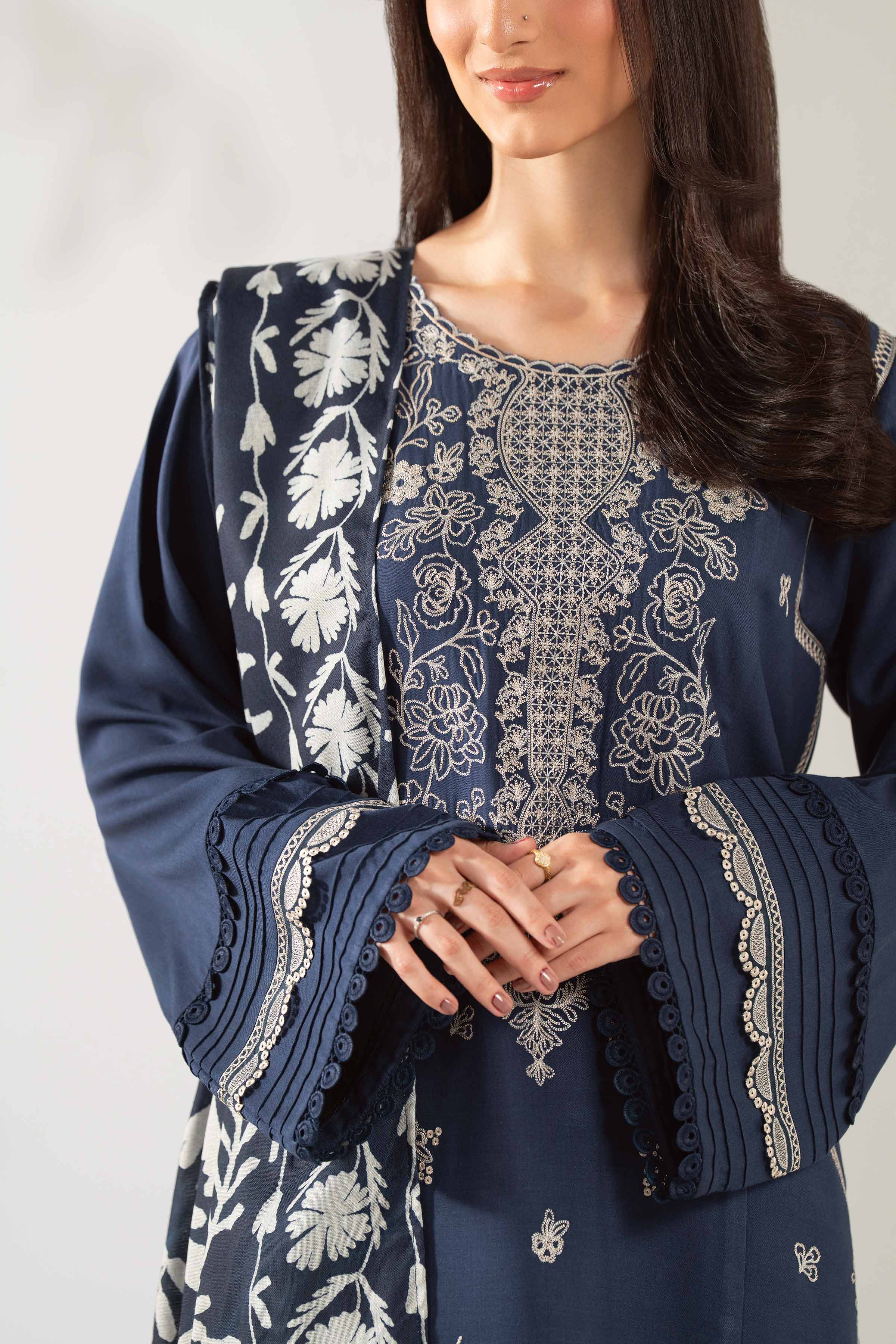3 Piece - Digital Printed Embroidered Suit  - 42503686 for Women - Unstitched Collection | Nishat | Shop Online
