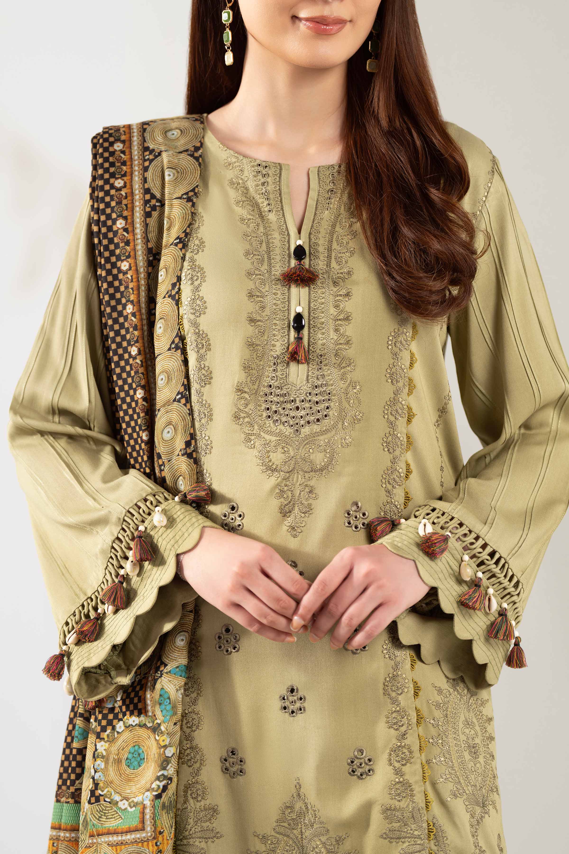 3 Piece - Digital Printed Embroidered Suit  - 42503689 for Women - Unstitched Collection | Nishat | Shop Online