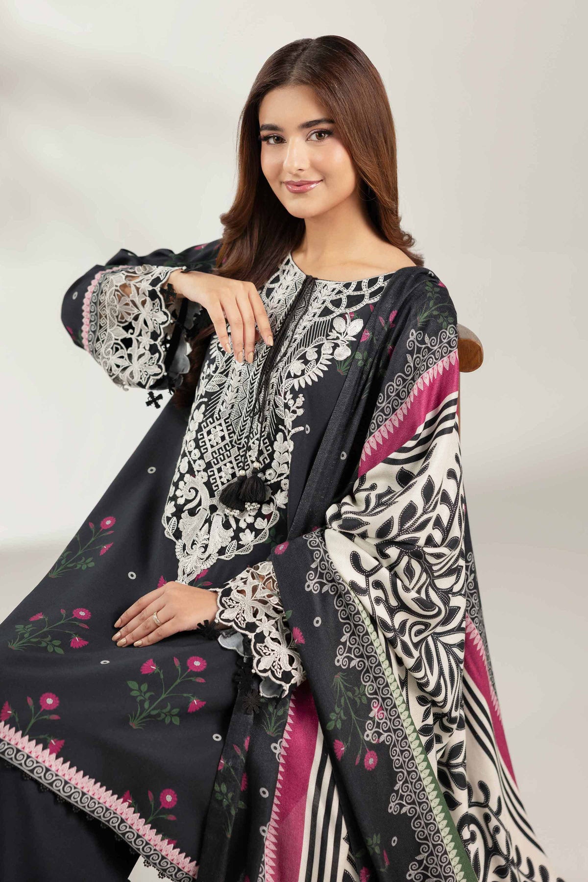 3 Piece - Printed Embroidered Suit  - 42503691 for Women - Unstitched Collection | Nishat | Shop Online