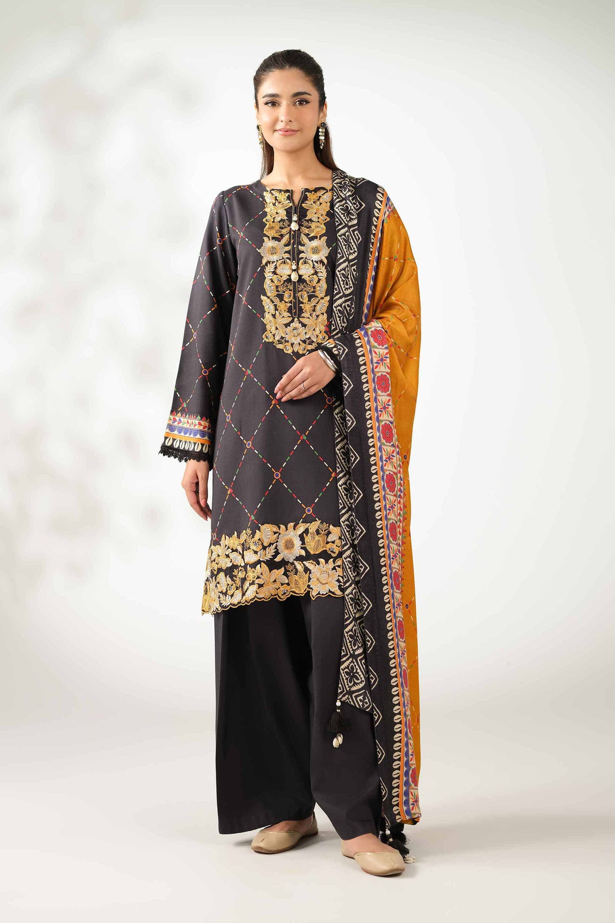 3 Piece - Printed Embroidered Suit  - 42503695 for Women - Unstitched Collection | Nishat | Shop Online